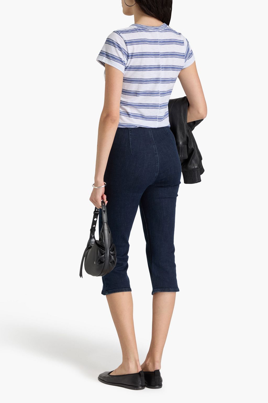 RAG & BONE クロップド ミッドライズ スリムレッグジーンズ