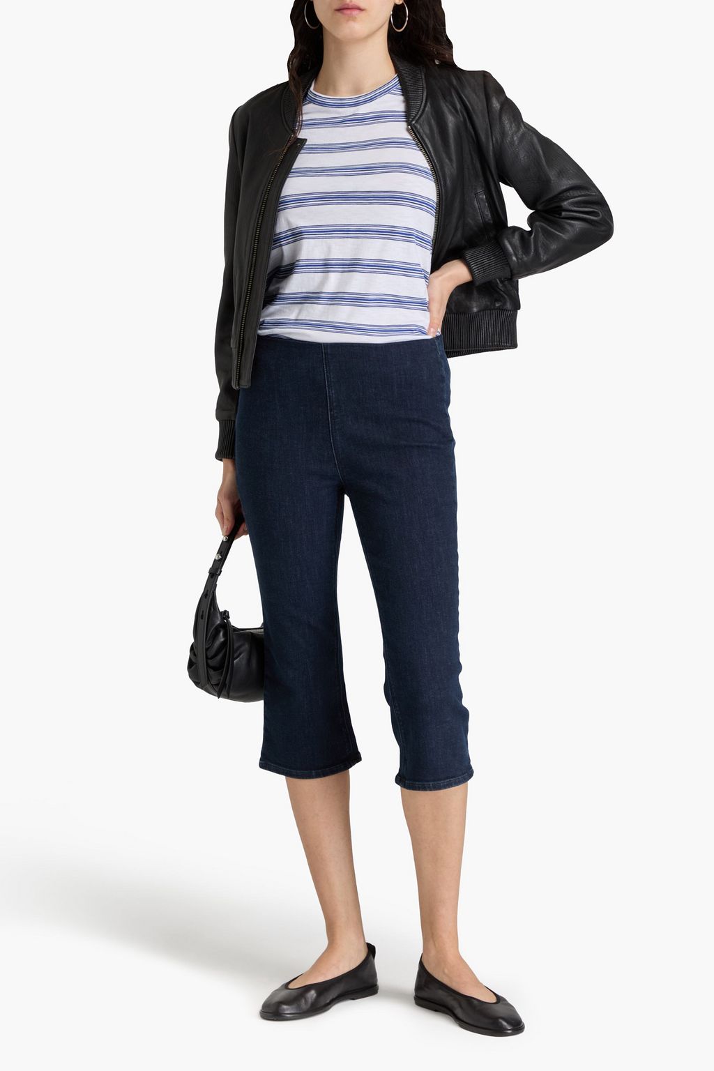 RAG & BONE クロップド ミッドライズ スリムレッグジーンズ