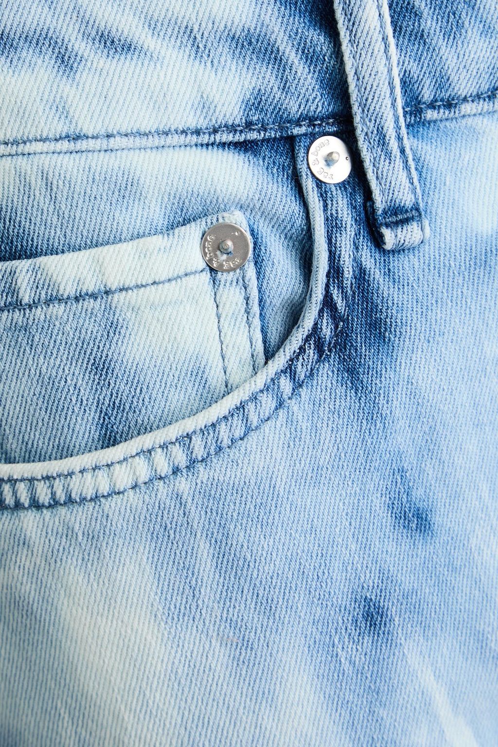 RAG & BONE ハイライズ ワイドレッグジーンズ ブリーチ加工