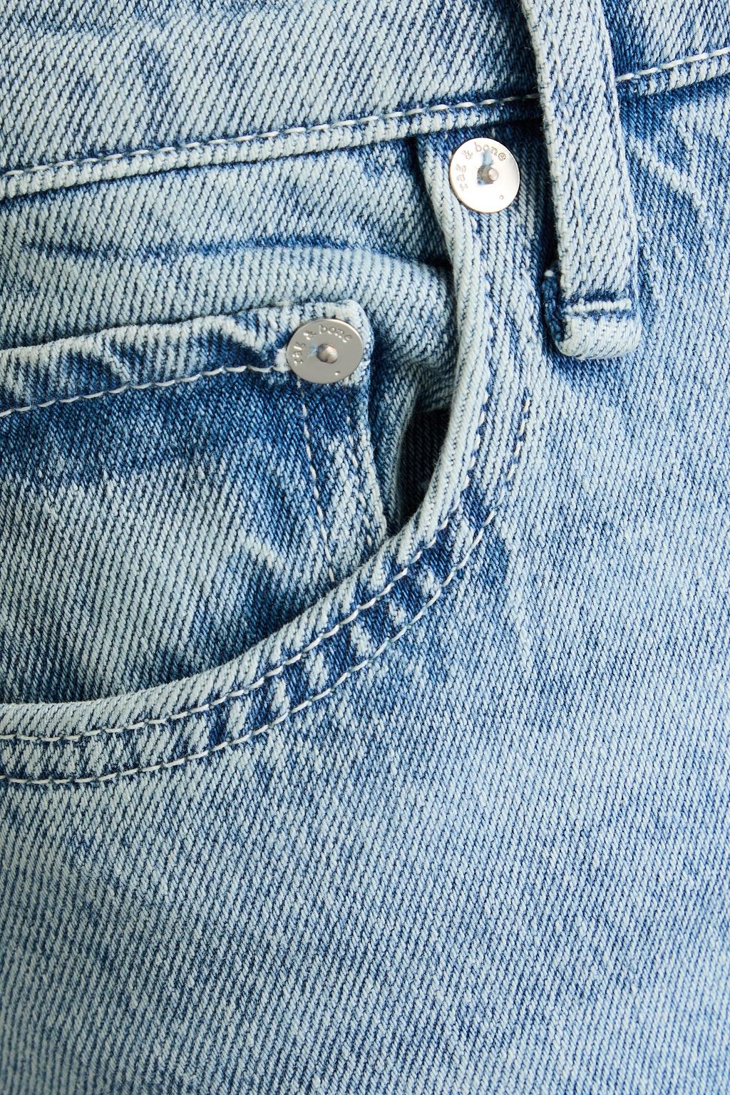 RAG & BONE クロップド ハイライズ ストレートレッグジーンズ