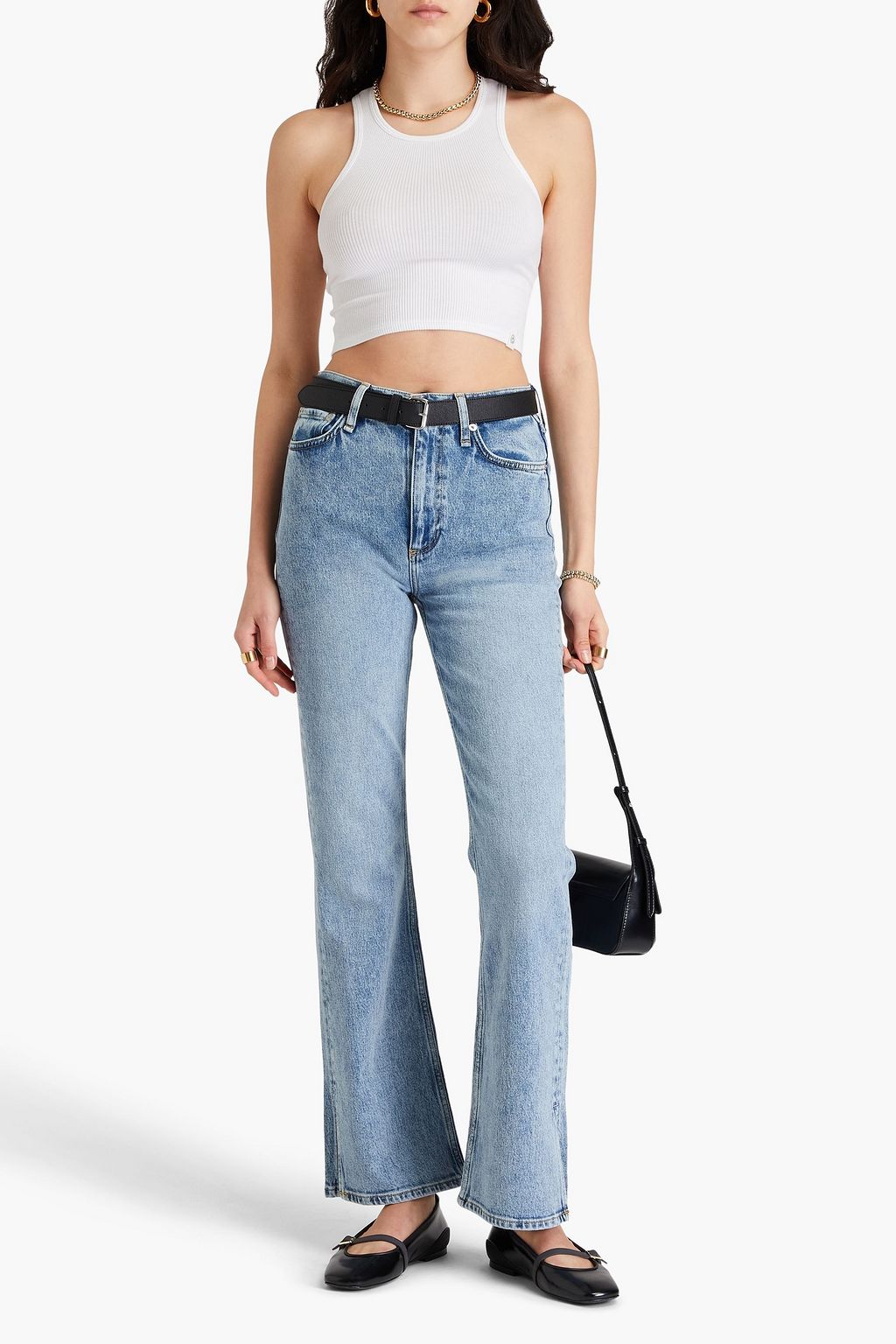RAG & BONE جينز بيتون بقصّة بوت كت وخصر مرتفع