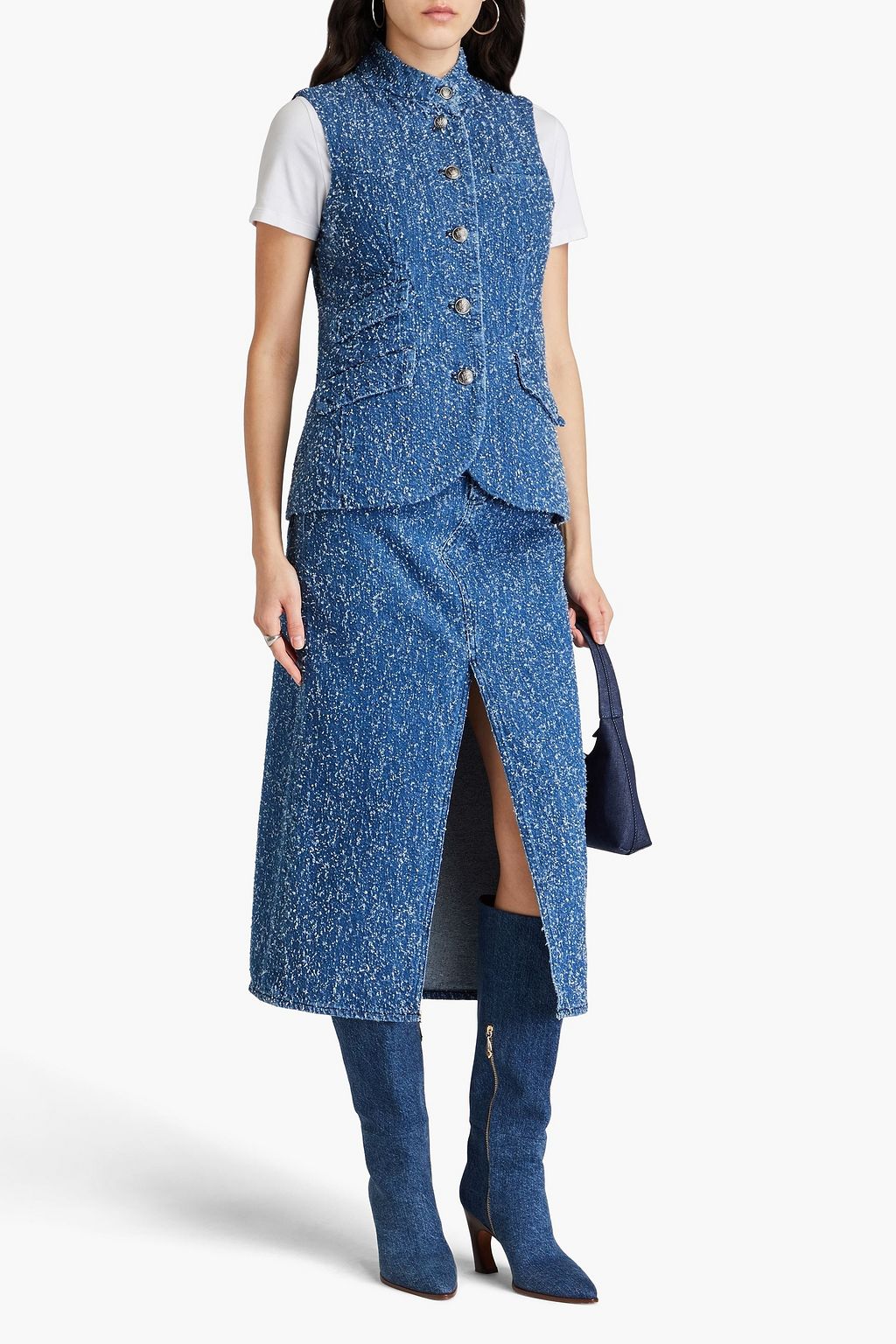 RAG & BONE فيست "سليد" من قطن تويد