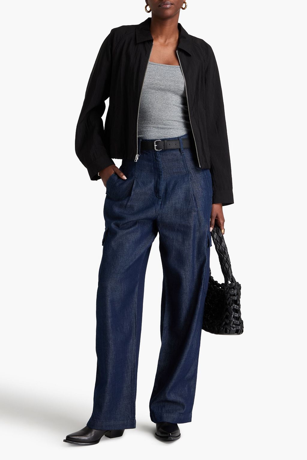 RAG & BONE جينز كارغو كاسيدي بخصر مرتفع