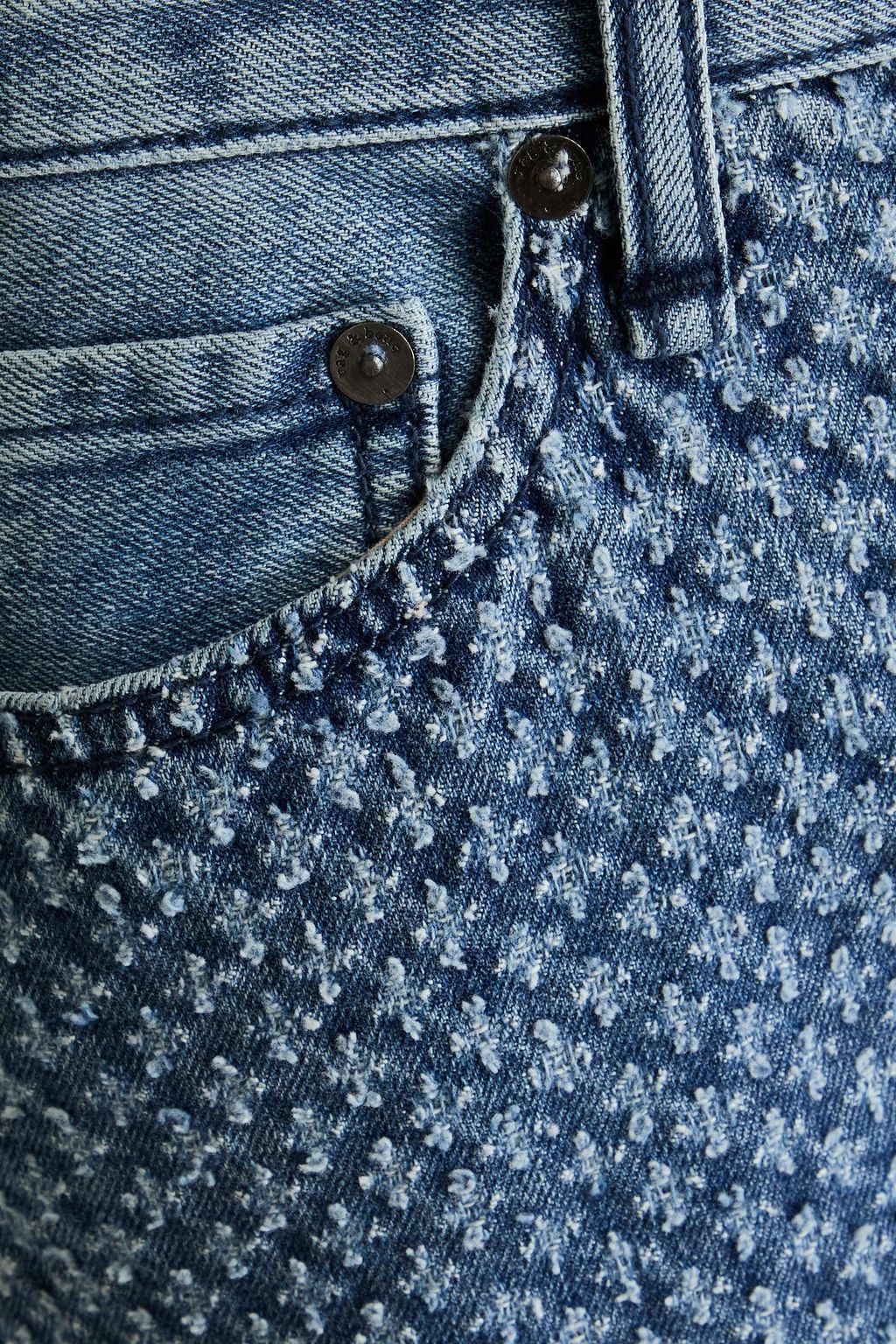 RAG & BONE جينز بأرجل واسعة وبخصر مرتفع وبتأثير معتق