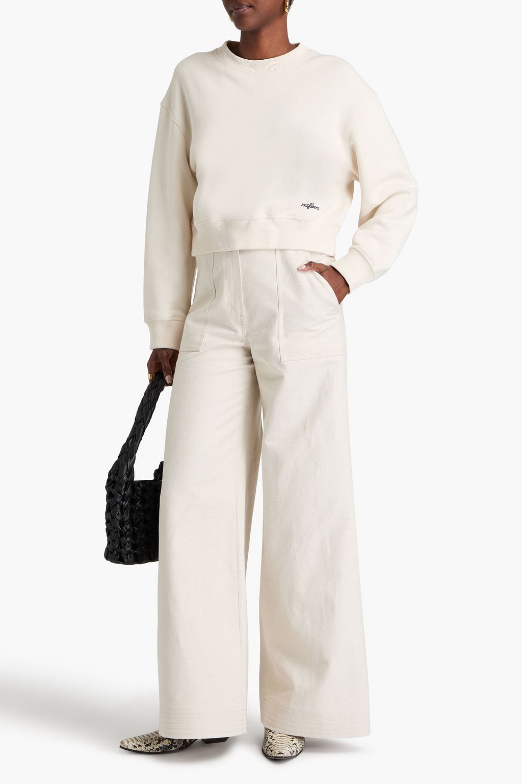 RAG & BONE سويت شيرت من مزيج من قطن تيري فرنسي