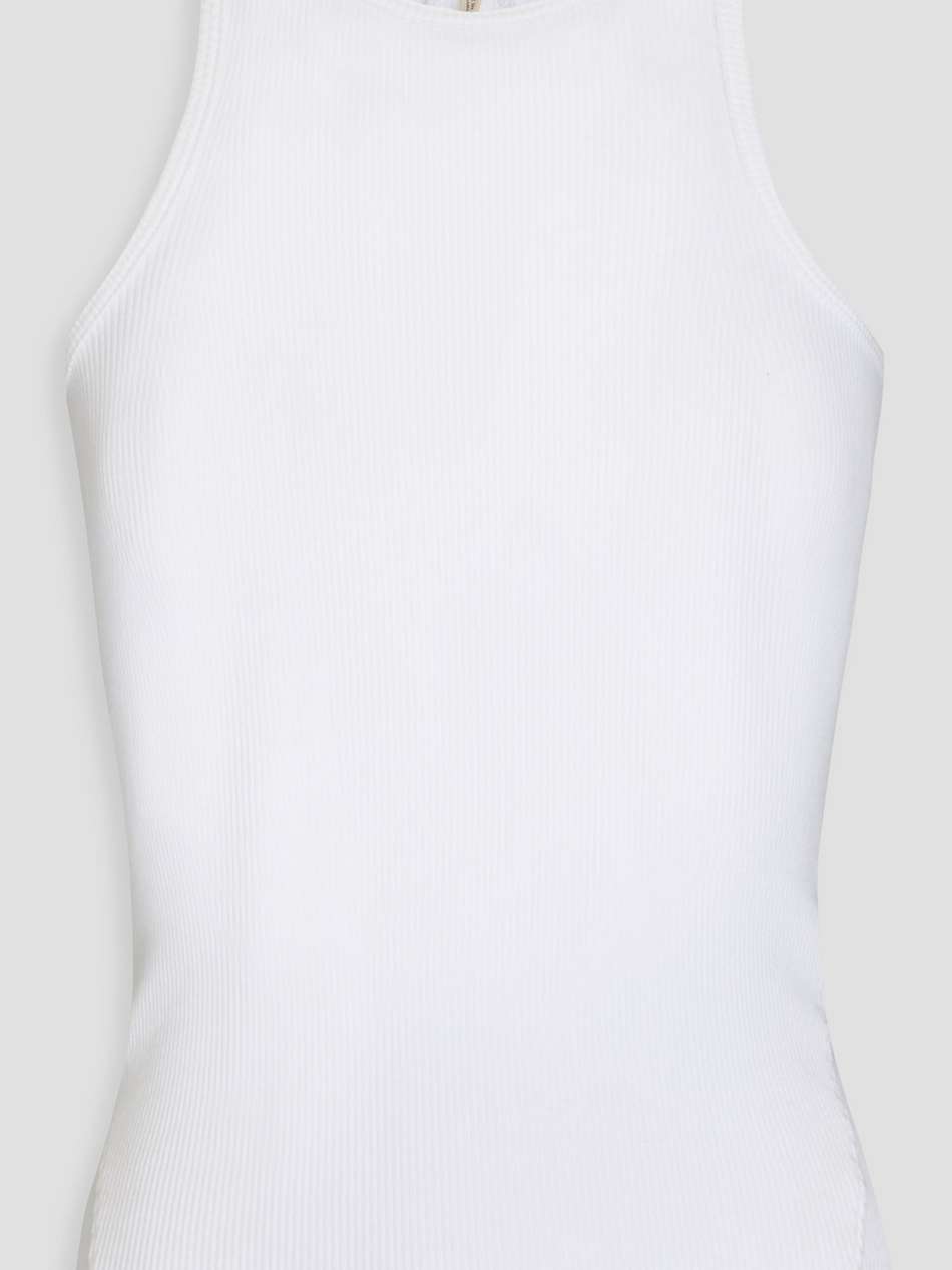 ribbed stretch-pima cotton-jersey tank