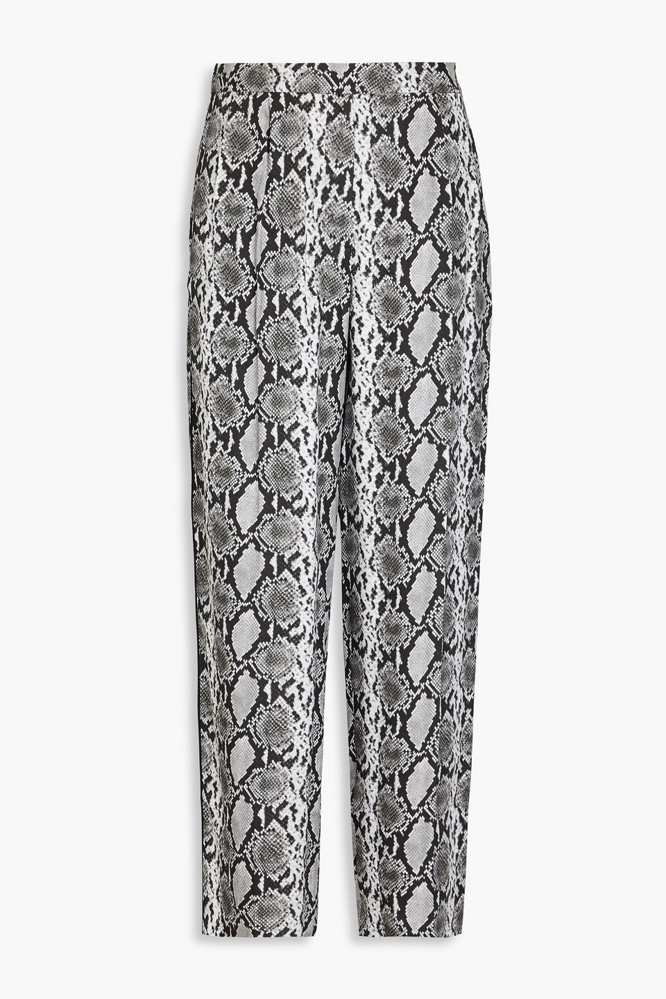 Rag & Bone Lacey Hose Mit Weitem Bein Aus Twill Aus Einer Seidenmischung Mit Schlangenprint In Animal-print