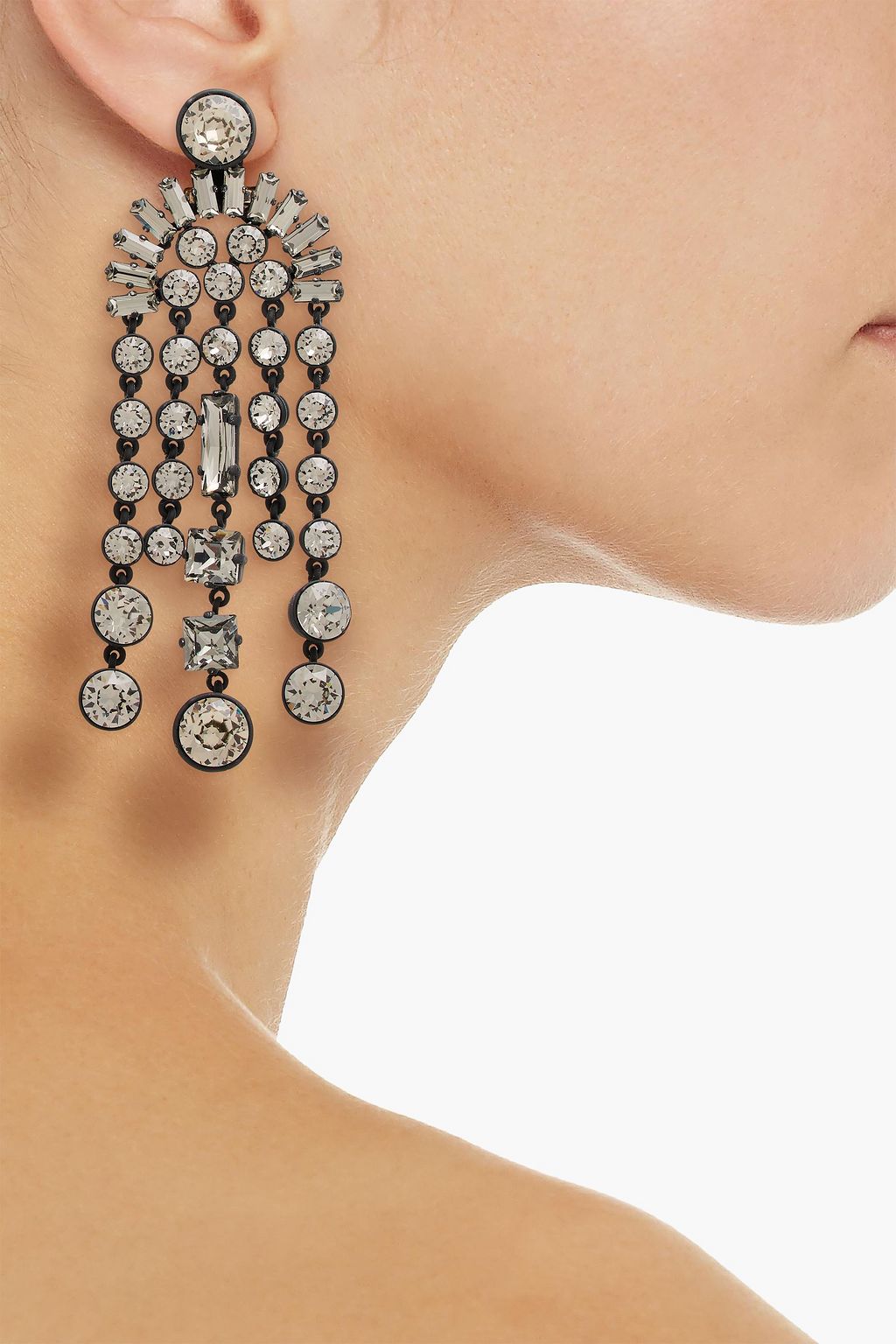 VALENTINO GARAVANI Gold-tone crystal earrings