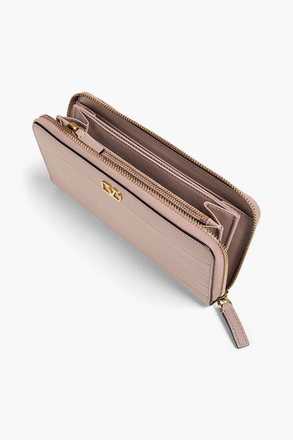 VALENTINO GARAVANI VLOGO pebbled-leather continental wallet