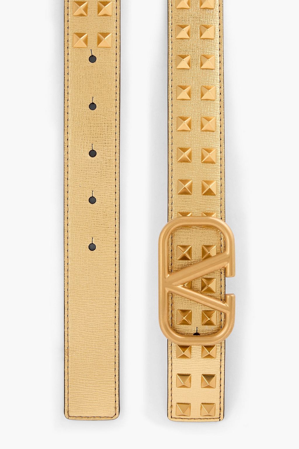 VALENTINO GARAVANI Rockstud metallic leather belt