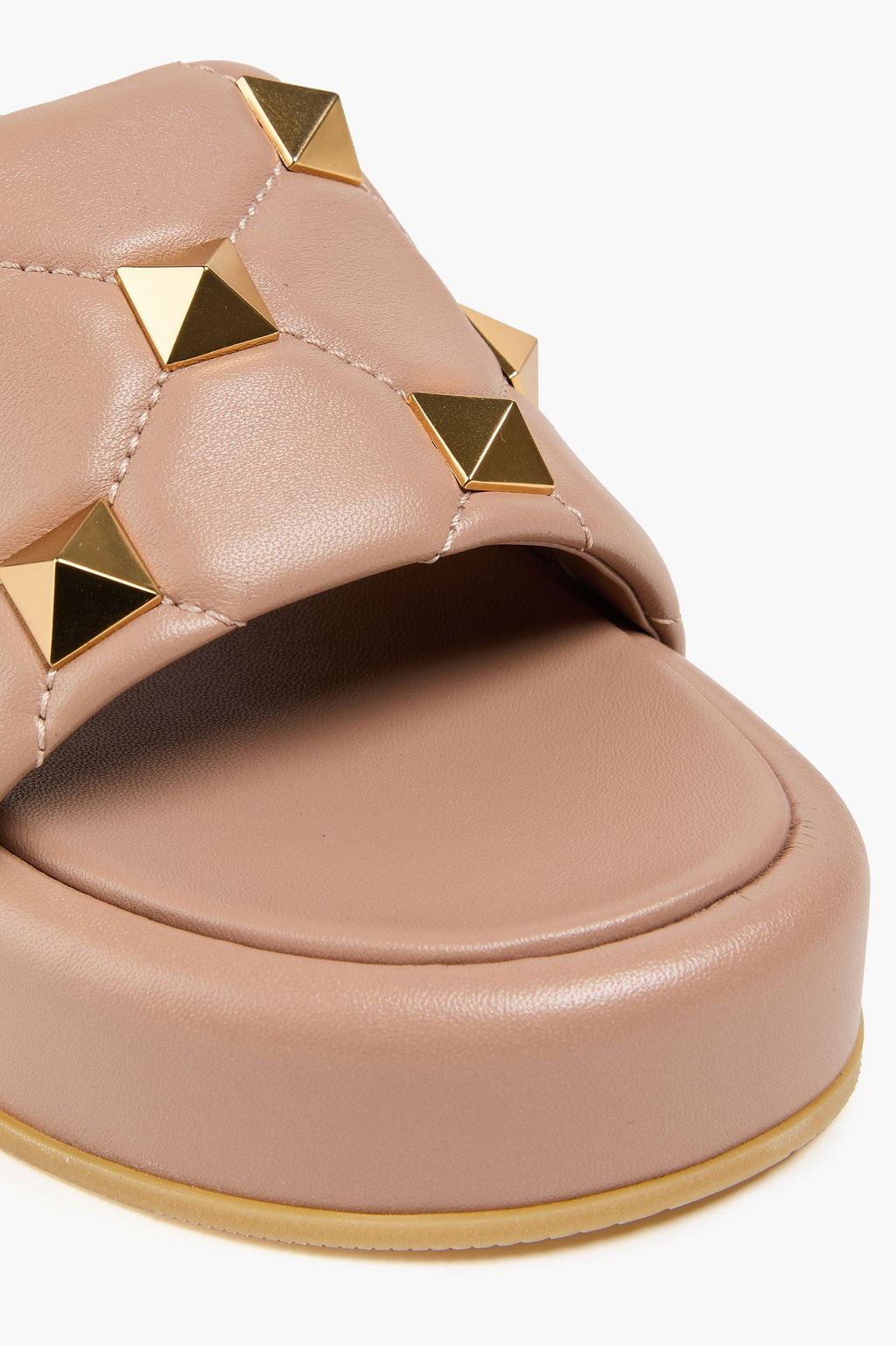 VALENTINO GARAVANI Roman Stud quilted leather platform slides