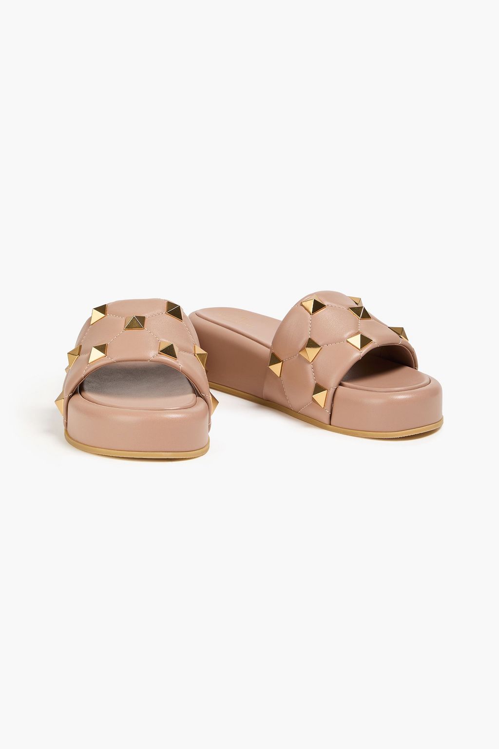 VALENTINO GARAVANI Roman Stud quilted leather platform slides