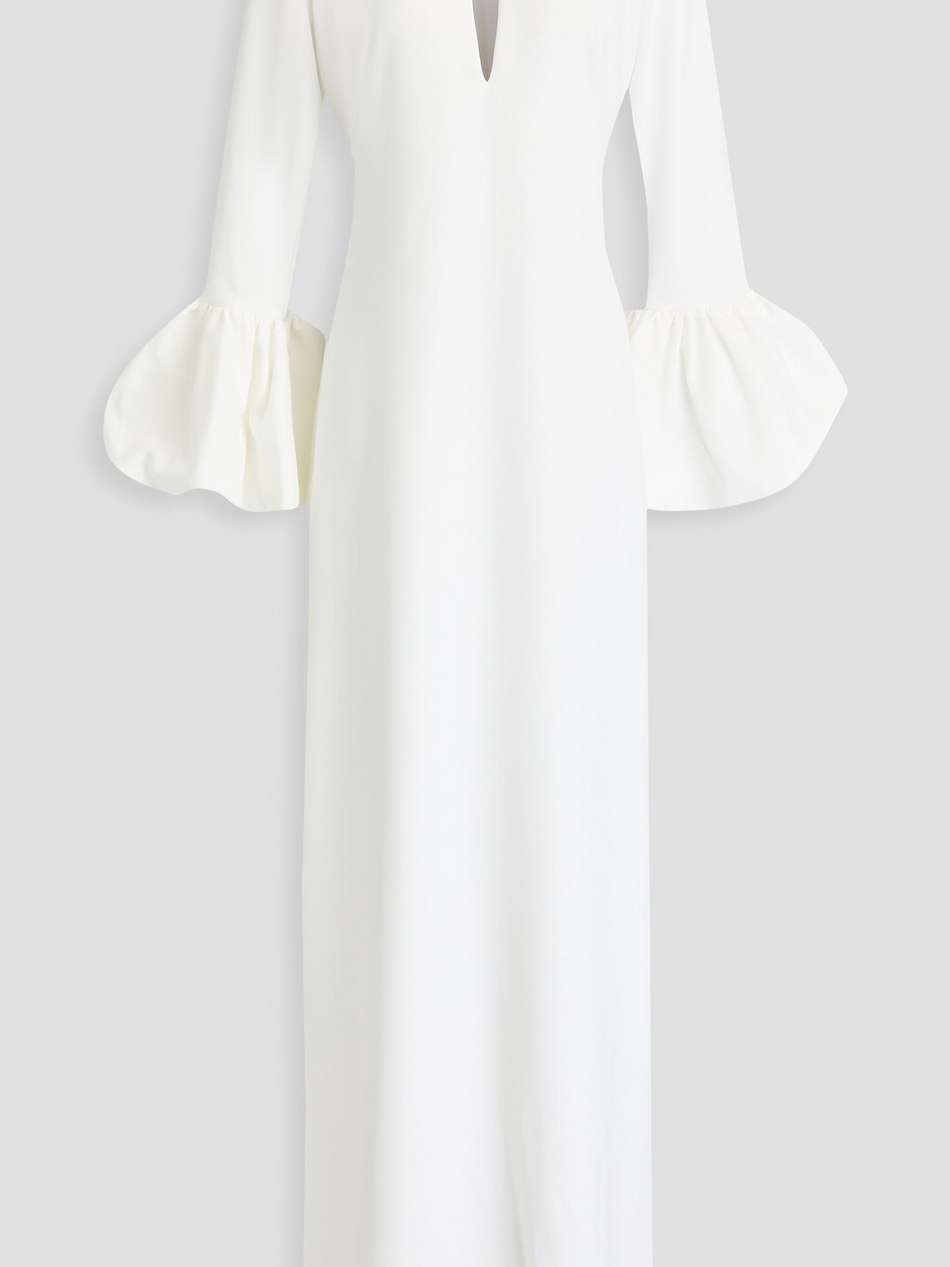 cutout crepe maxi dress
