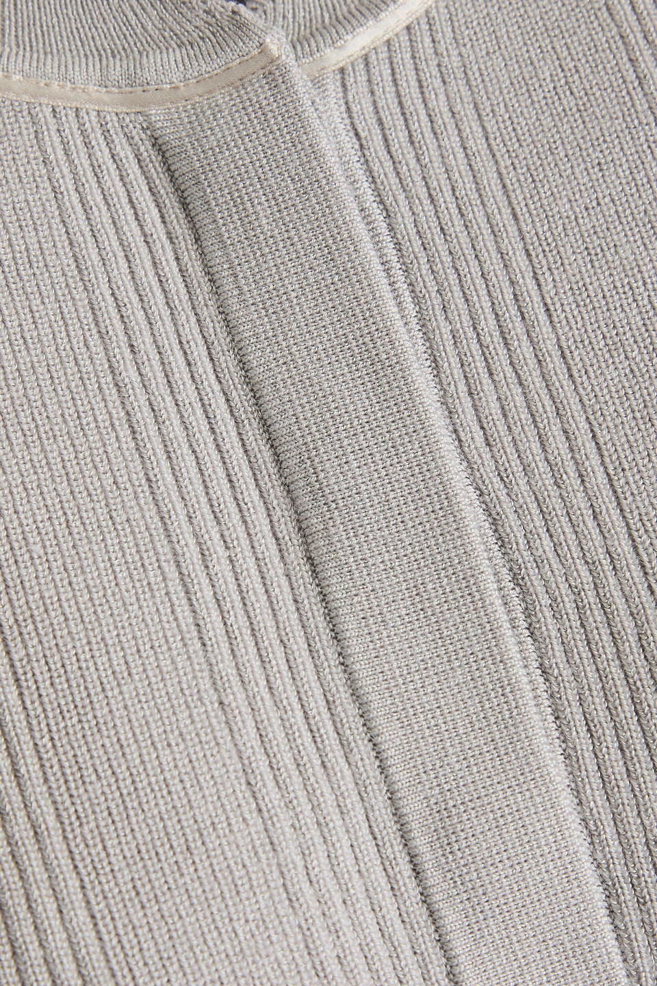 THEORY RIBBED-KNIT POLO SHIRT