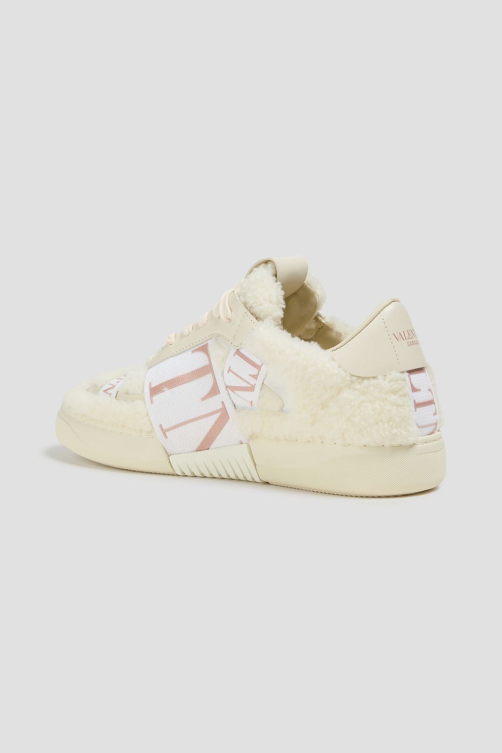 VALENTINO GARAVANI VL7N canvas and shearling sneakers