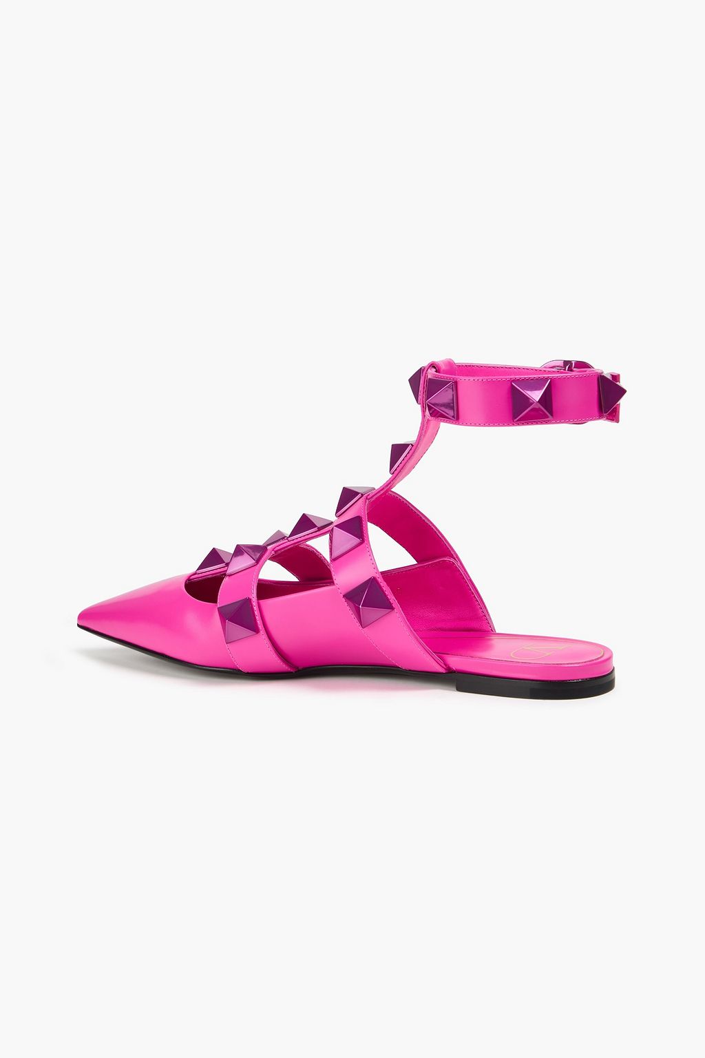 VALENTINO GARAVANI Roman Stud leather point-toe flats
