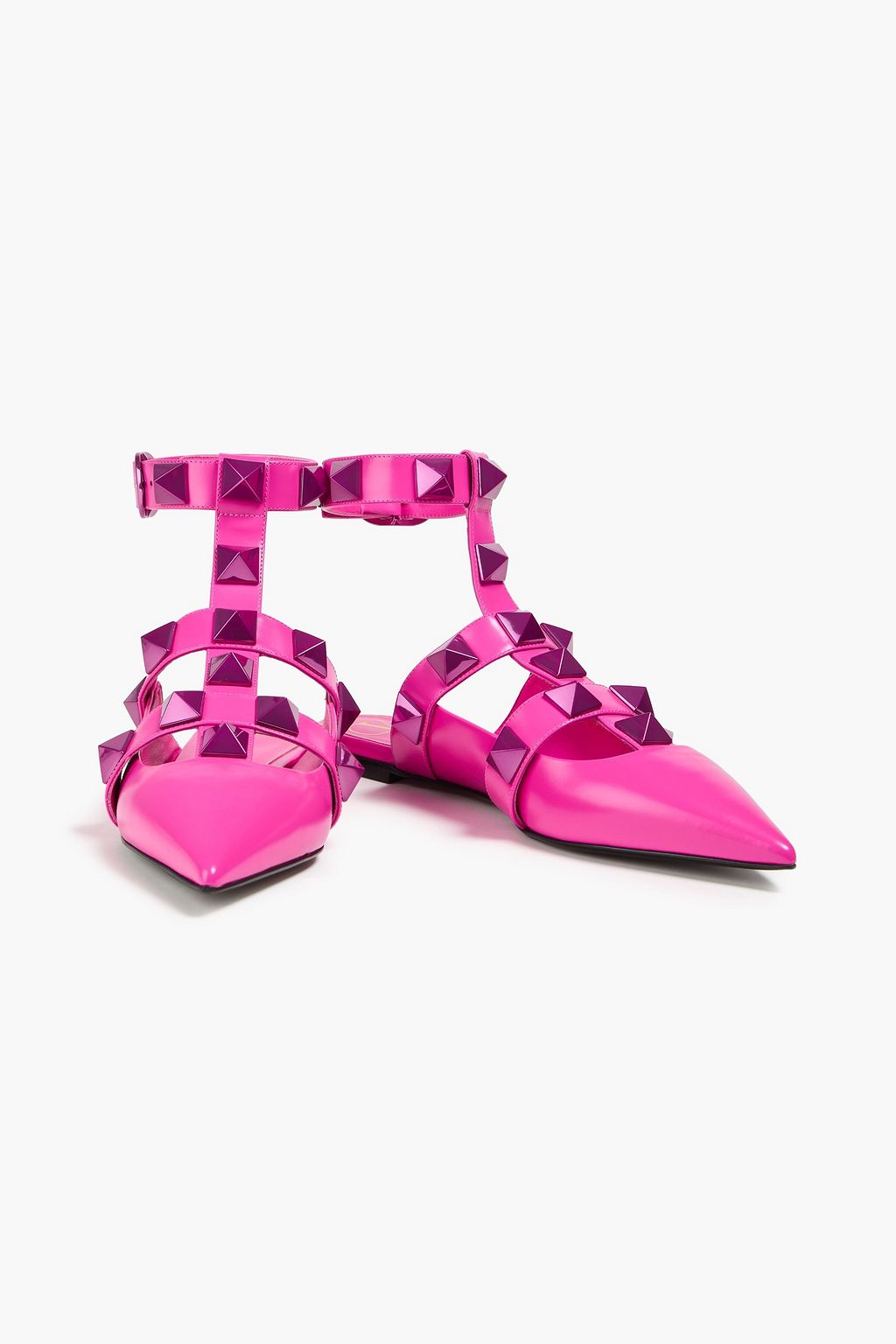 VALENTINO GARAVANI Roman Stud leather point-toe flats