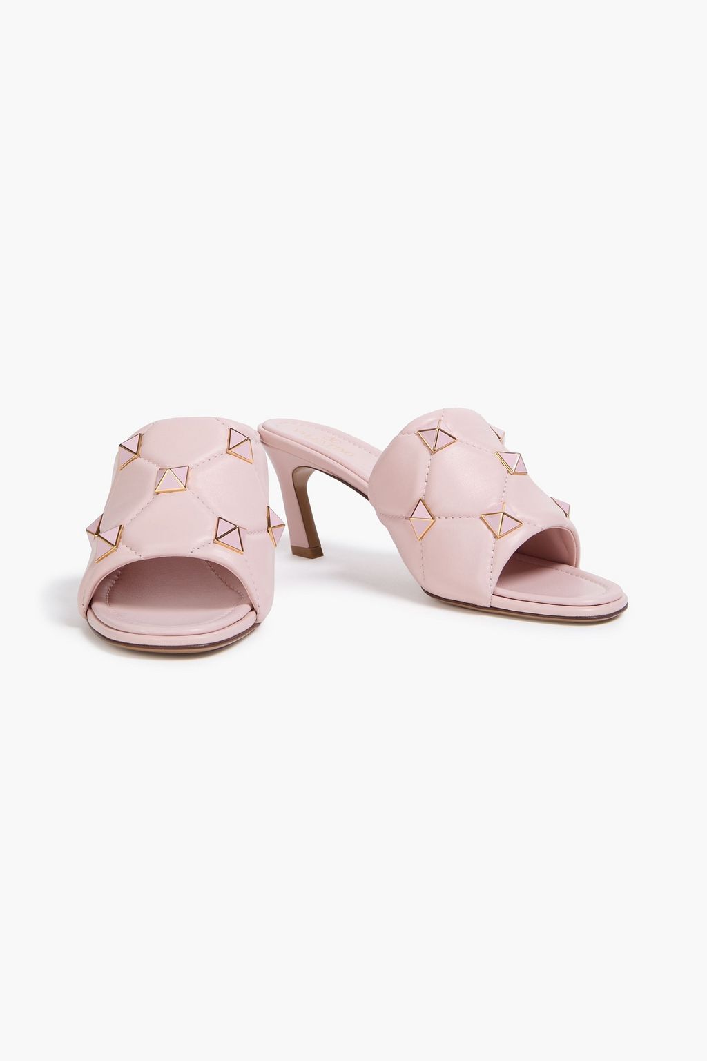 VALENTINO GARAVANI Roman Stud quilted leather mules