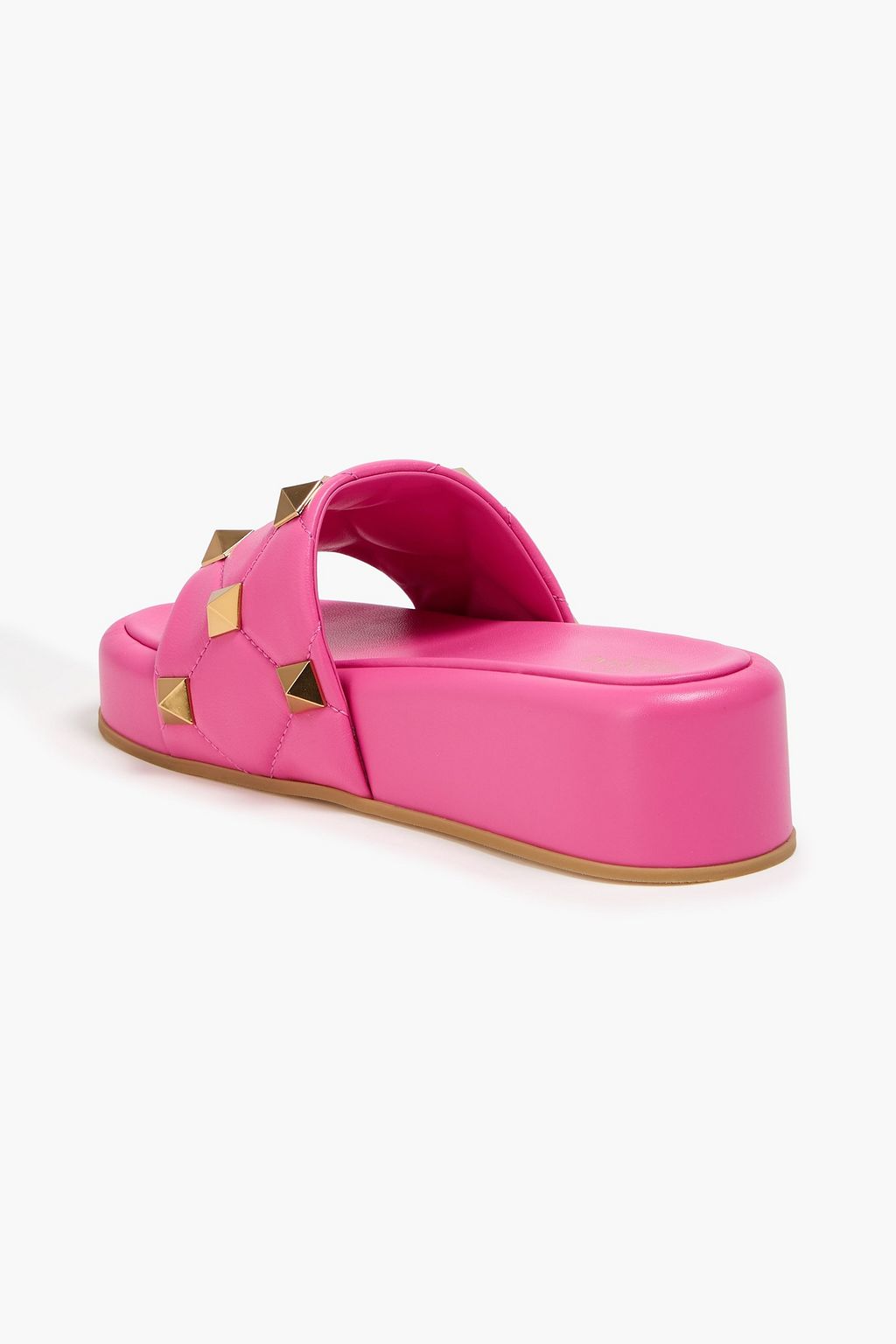 VALENTINO GARAVANI Roman Stud quilted leather platform slides