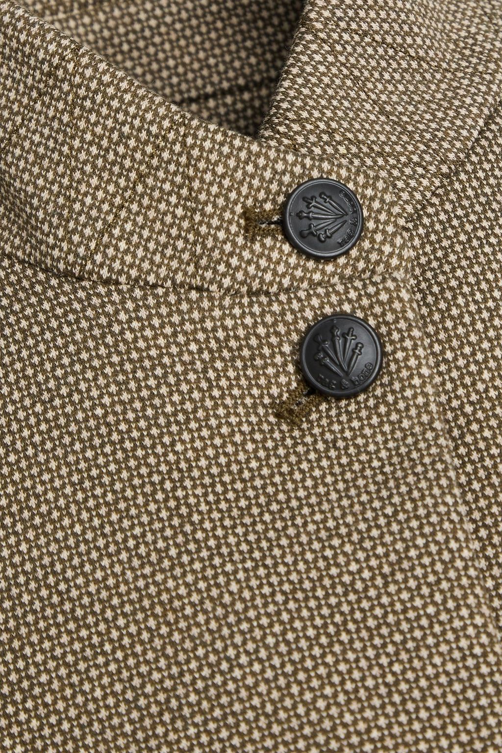 RAG & BONE بليزر سليد من الجاكار ومزيج من القطن