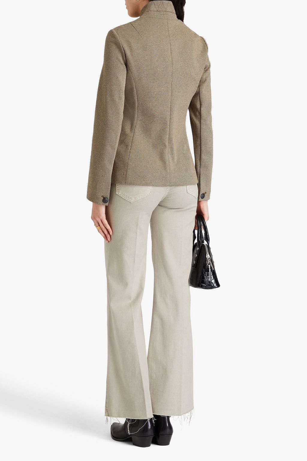 RAG & BONE بليزر سليد من الجاكار ومزيج من القطن