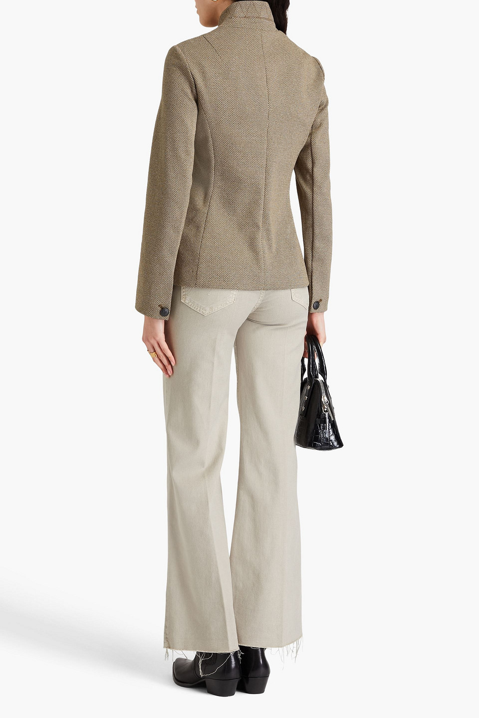 Rag & Bone Slade Cotton-blend Jacquard Blazer In Mushroom