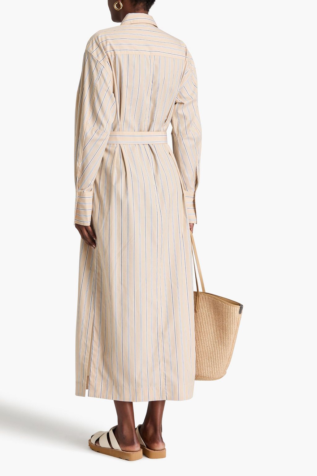 RAG & BONE コットンポプリン マキシシャツワンピース ストライプ
