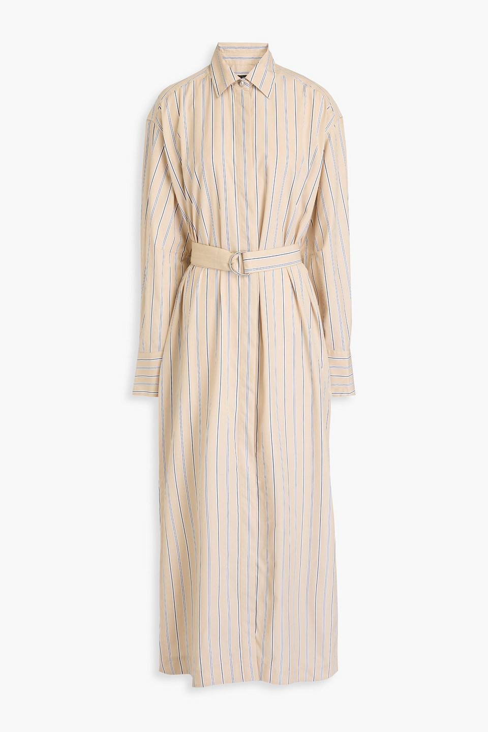 Briar striped cotton-poplin maxi shirt dress