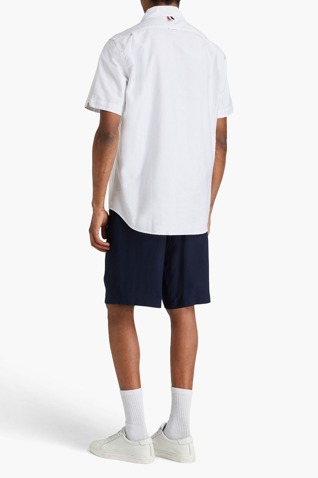 THOM BROWNE Striped cotton Oxford shirt