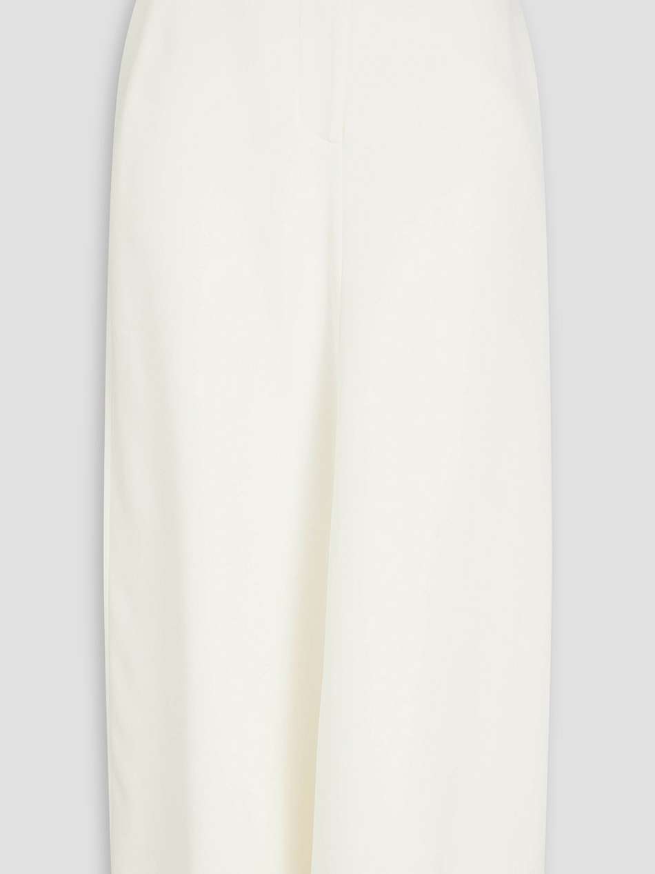 cropped skirt-effect silk-crepe wide-leg pants