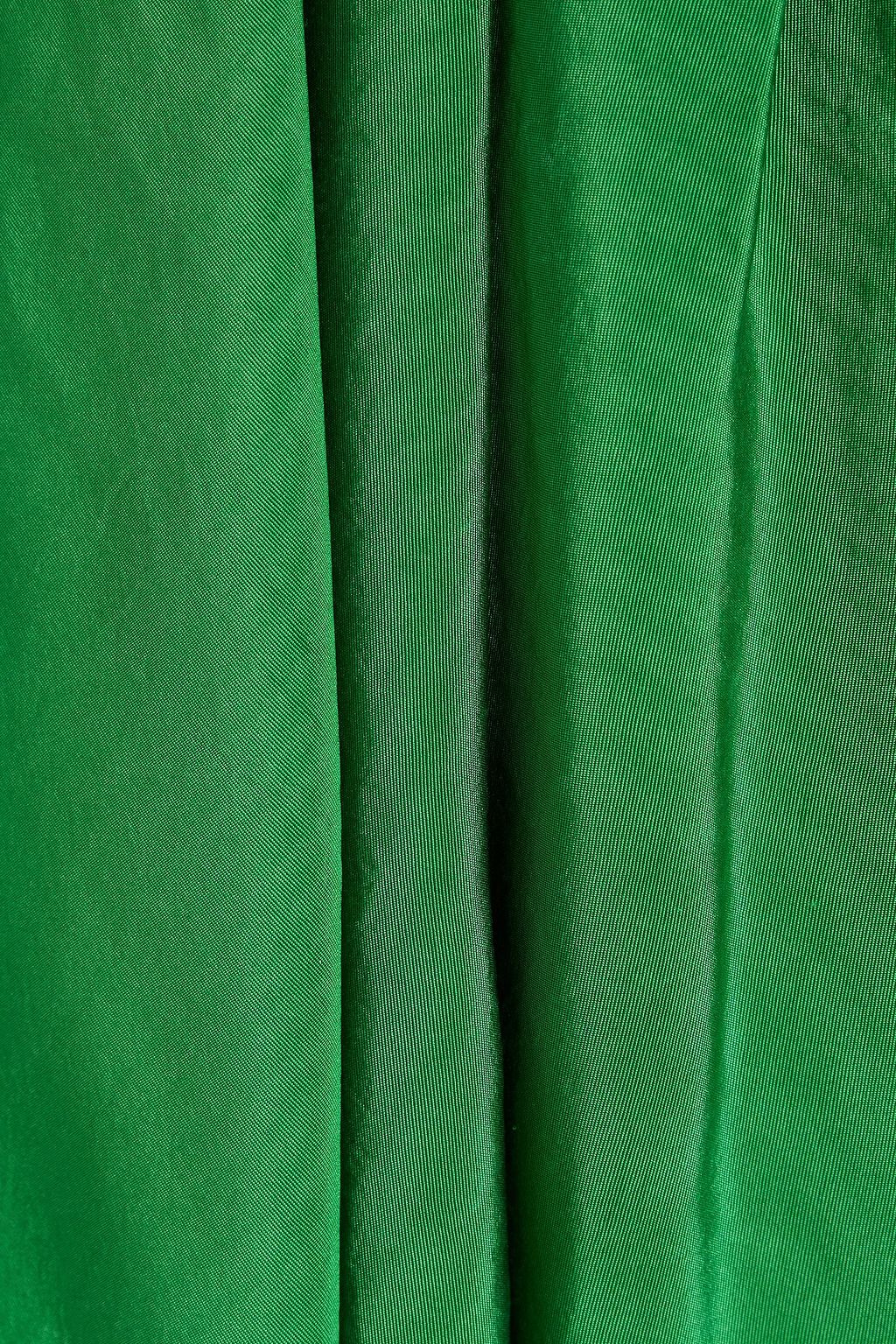 VALENTINO GARAVANI Draped silk-moire wide-leg pants