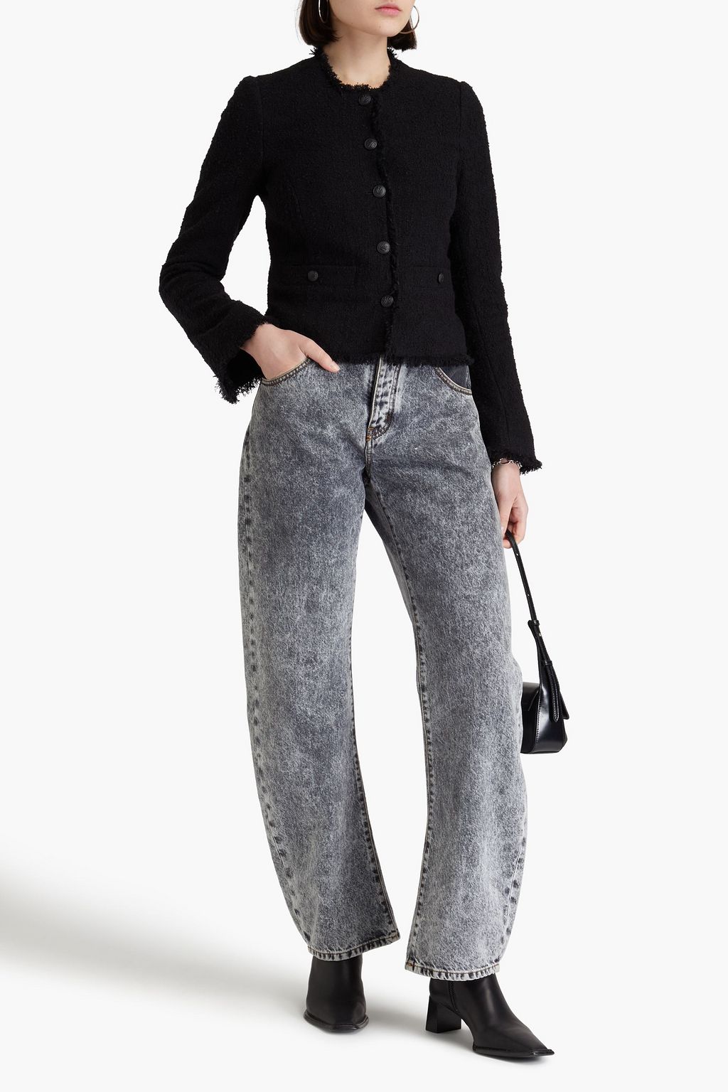 RAG & BONE جاكيت كارمن من التويد ومزيج من القطن