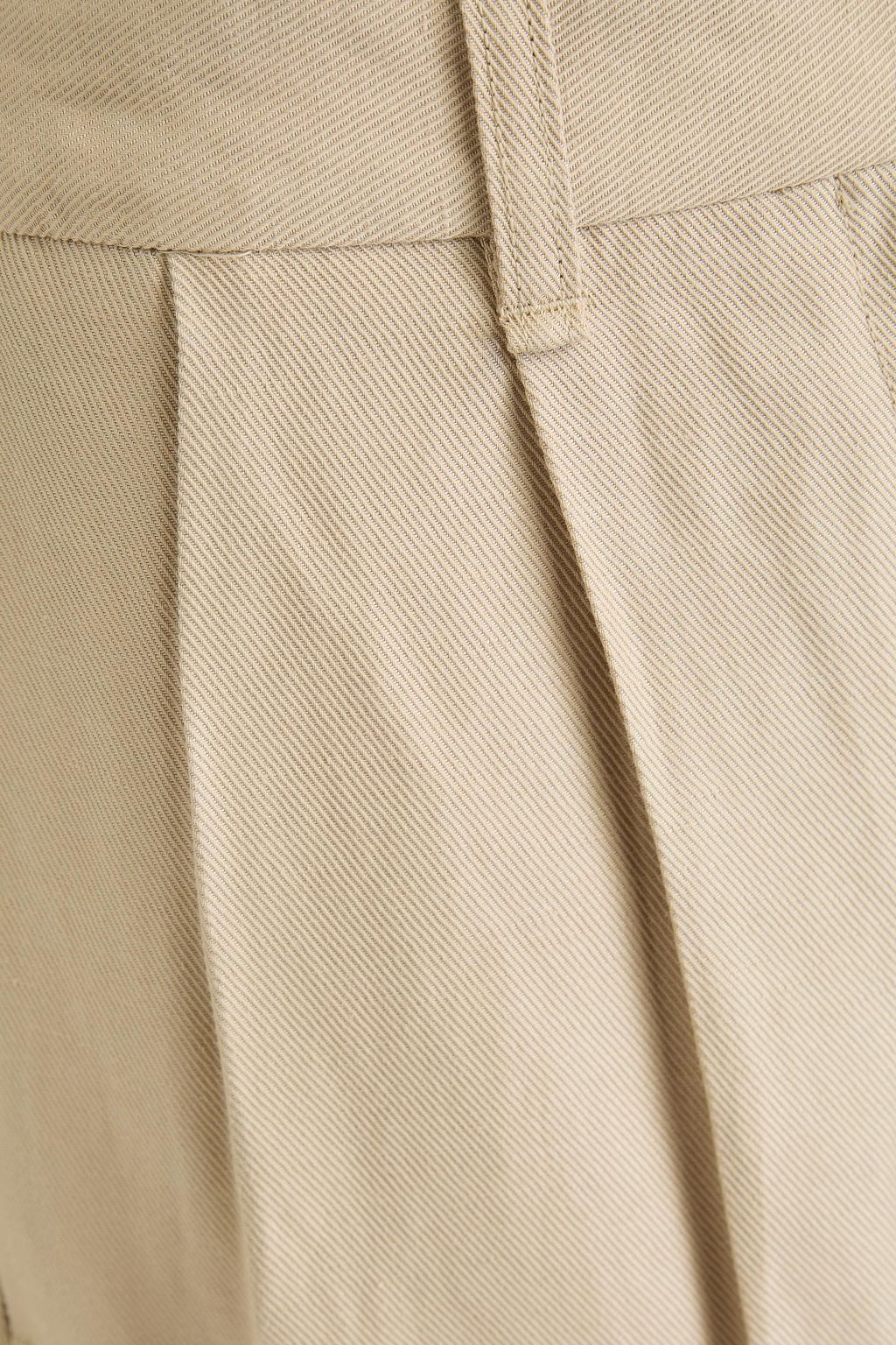 RAG & BONE コットン&リネン混ツイル ワイドレッグパンツ ピンストライプ