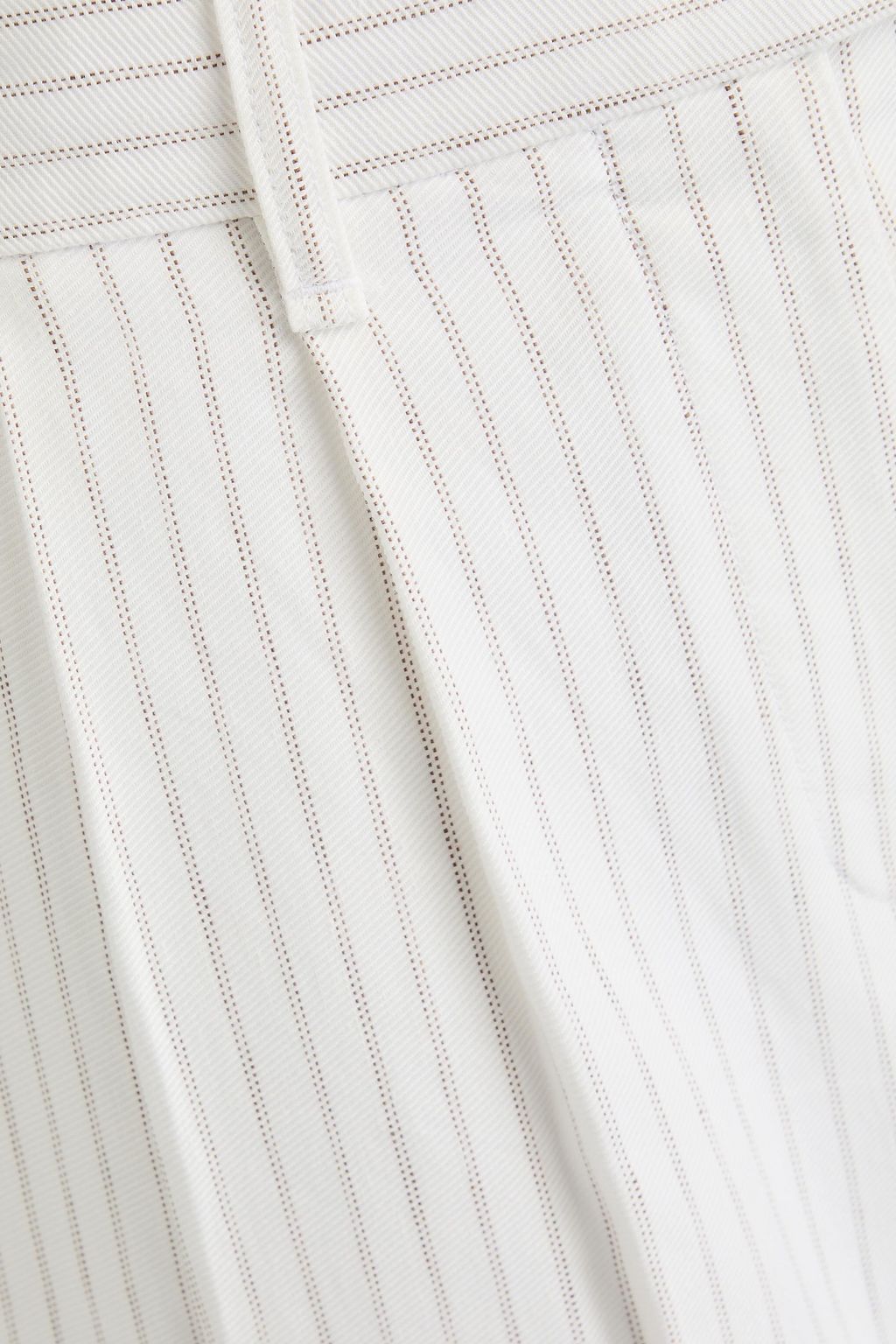 RAG & BONE コットン&リネン混ツイル ワイドレッグパンツ ピンストライプ