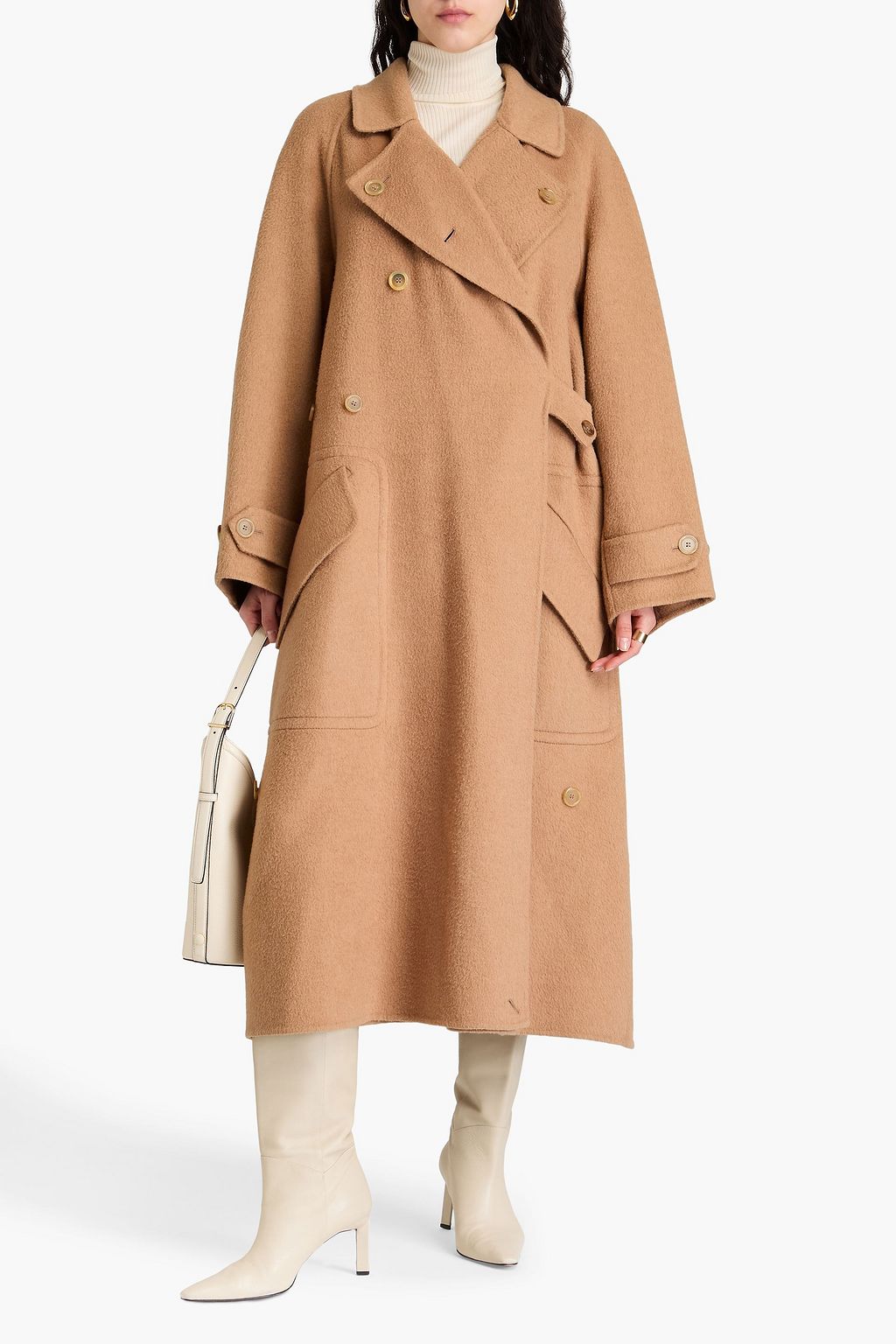 VALENTINO GARAVANI Doppelreihiger Mantel aus Kamelhaar