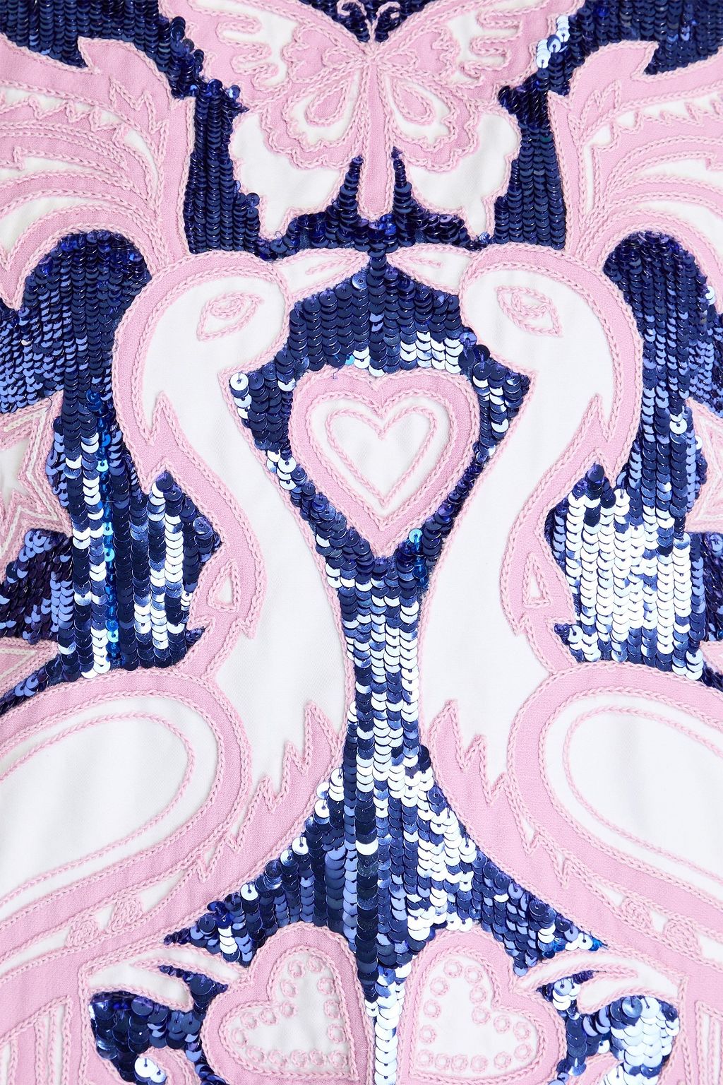 VALENTINO GARAVANI Minikleid aus Crêpe und Baumwollpopeline mit Verzierung