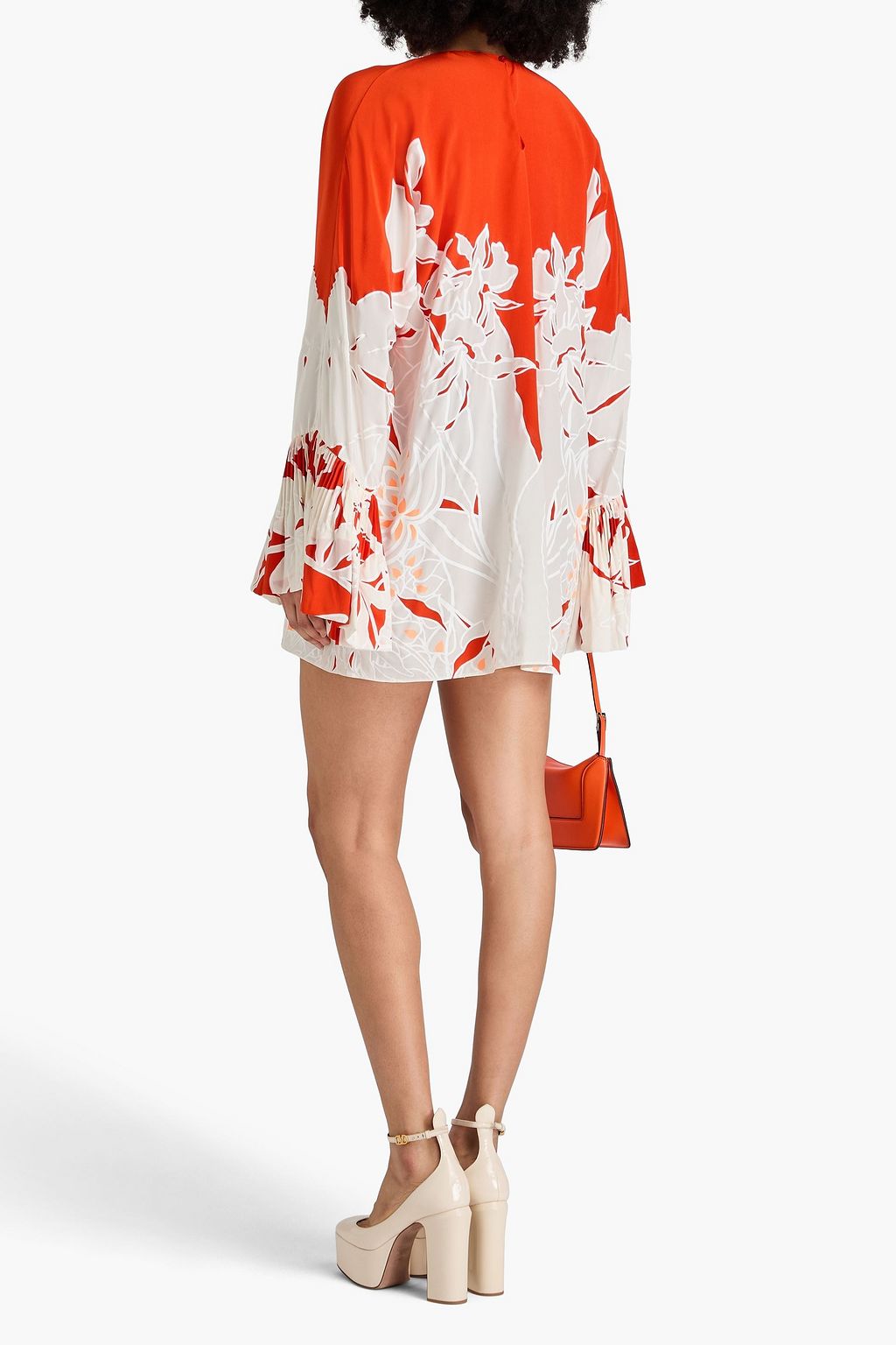 VALENTINO GARAVANI Floral-print silk crepe de chine mini dress