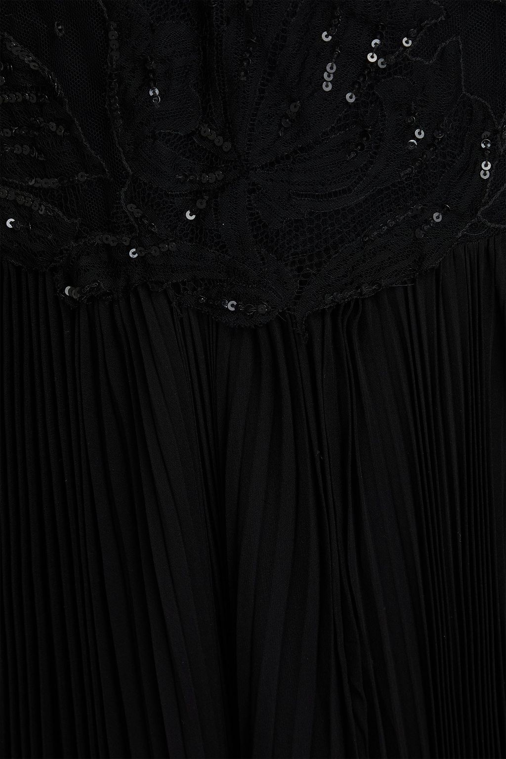 VALENTINO GARAVANI Pleated embellished silk-chiffon maxi dress