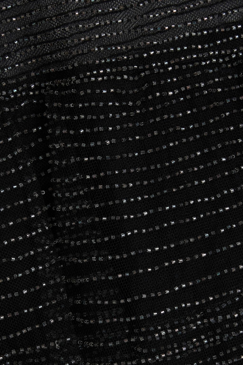 VALENTINO GARAVANI Bead-embellished tiered tulle mini dress