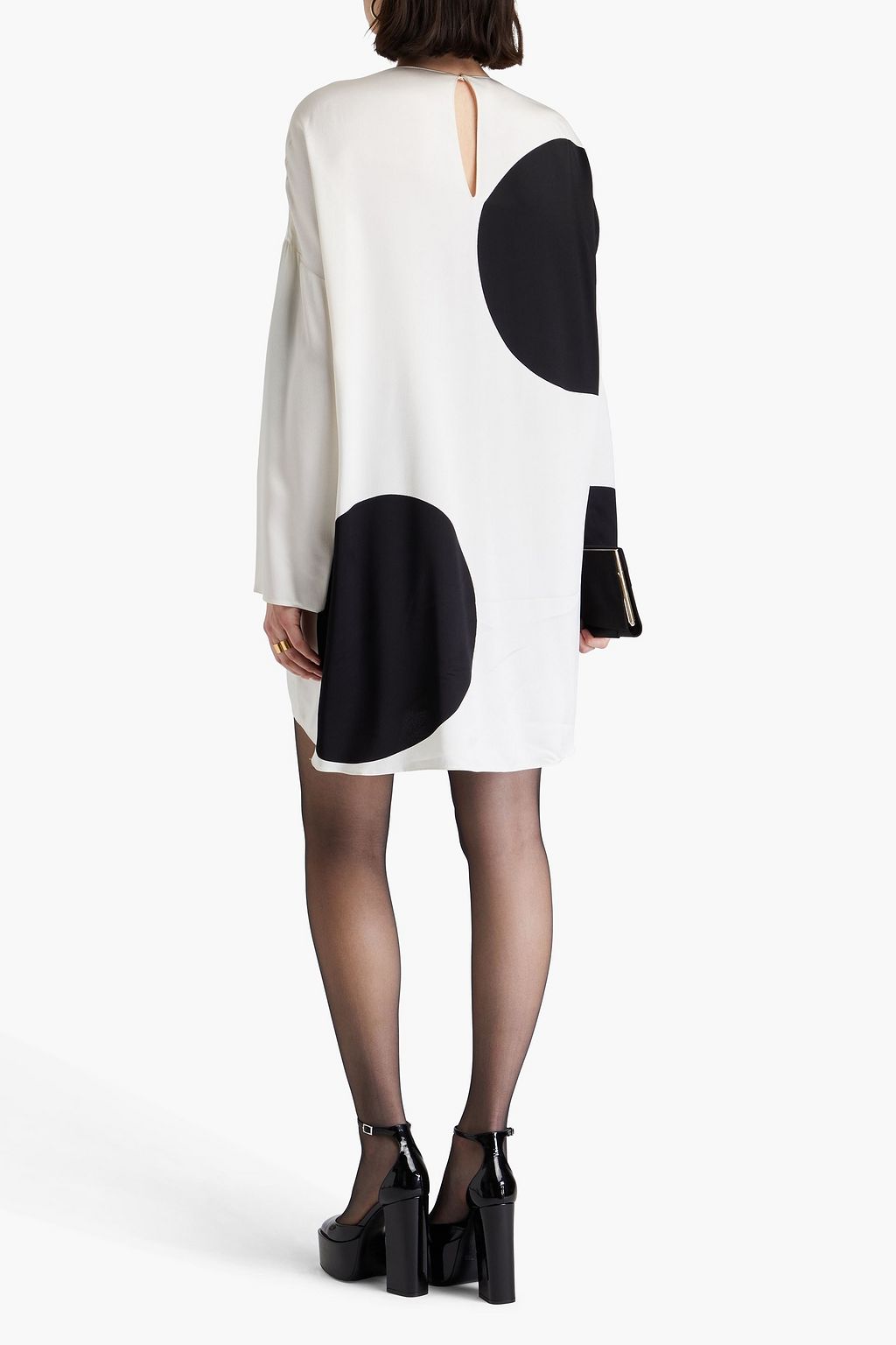 VALENTINO GARAVANI Minikleid aus Crêpe de Chine mit Polka-Dots