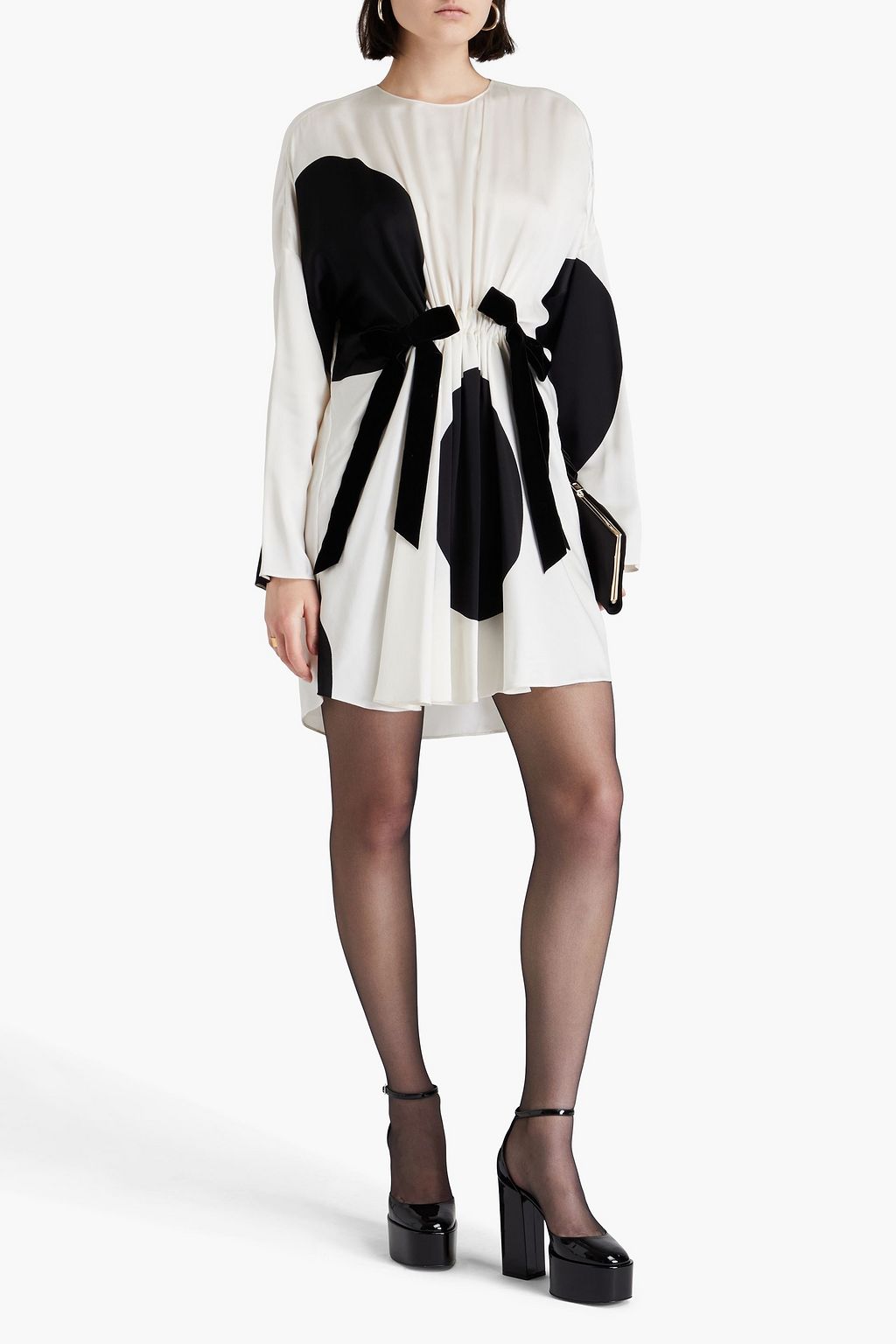 VALENTINO GARAVANI Minikleid aus Crêpe de Chine mit Polka-Dots