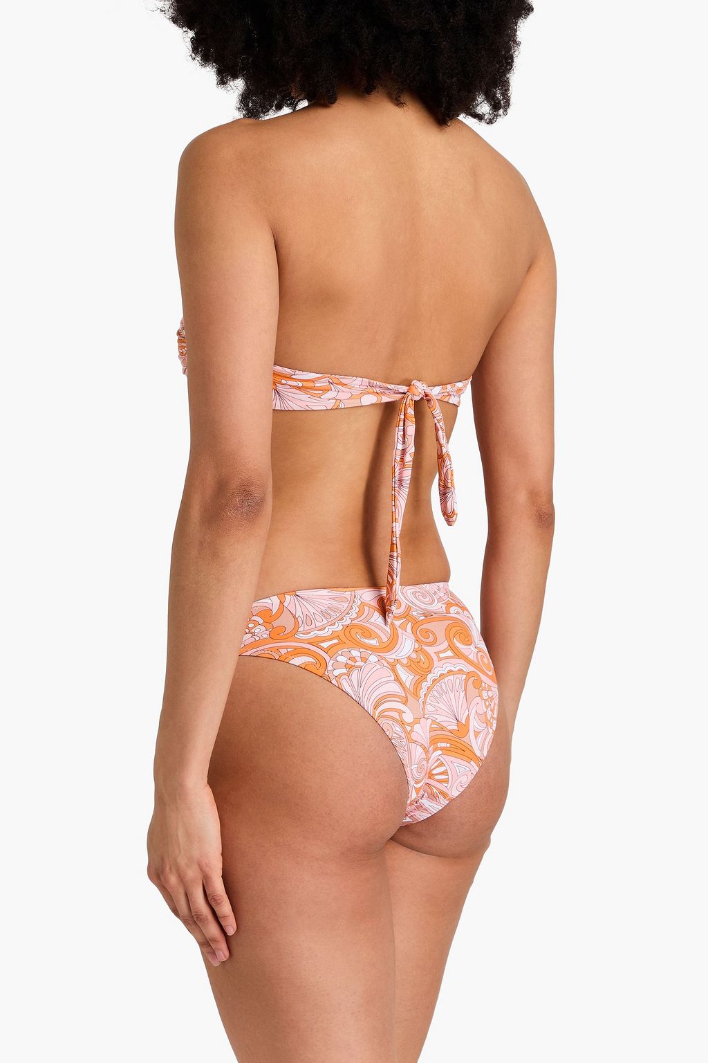 MELISSA ODABASH バンドゥビキニトップ ツイスト入り ペイズリープリント