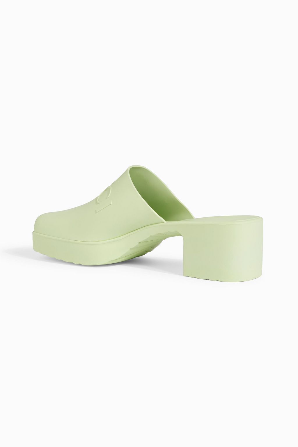 GUCCI Embossed rubber mules