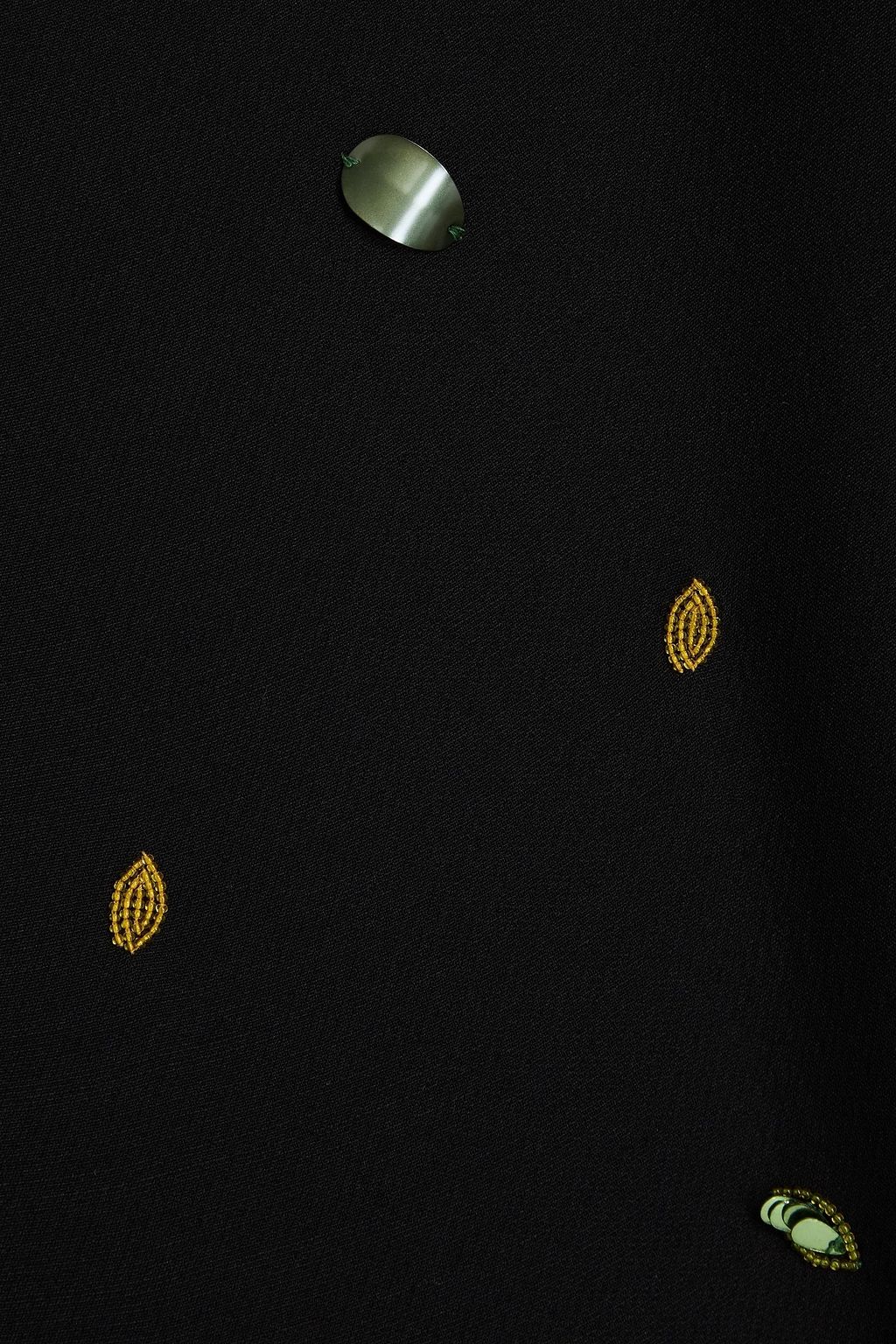 VALENTINO GARAVANI Embellished wool and silk-blend crepe midi dress