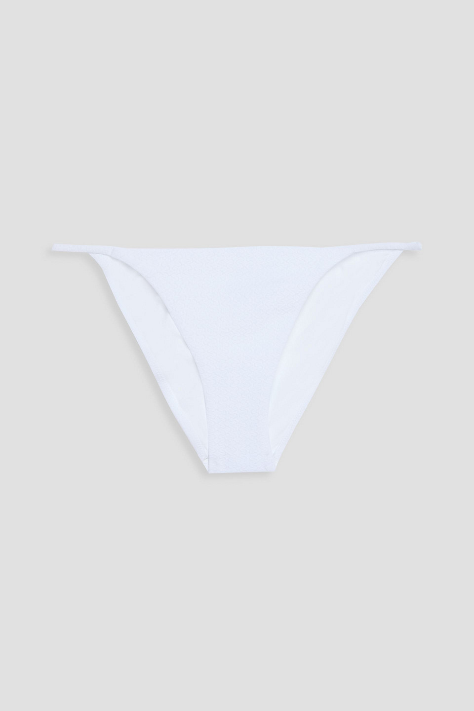 Melissa Odabash Livorno Stretch-seersucker Low-rise Bikini Briefs In White