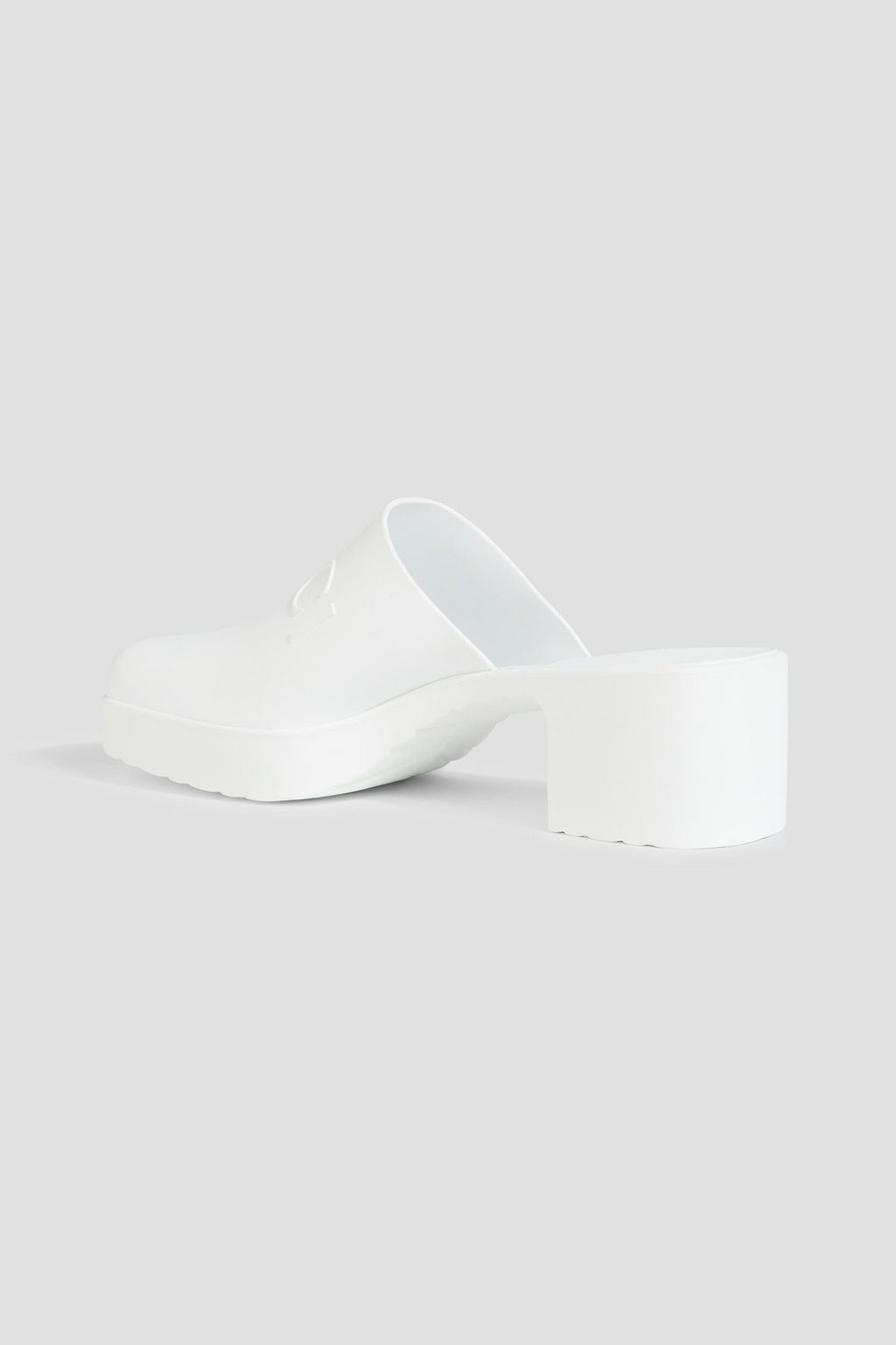 GUCCI Embossed rubber mules