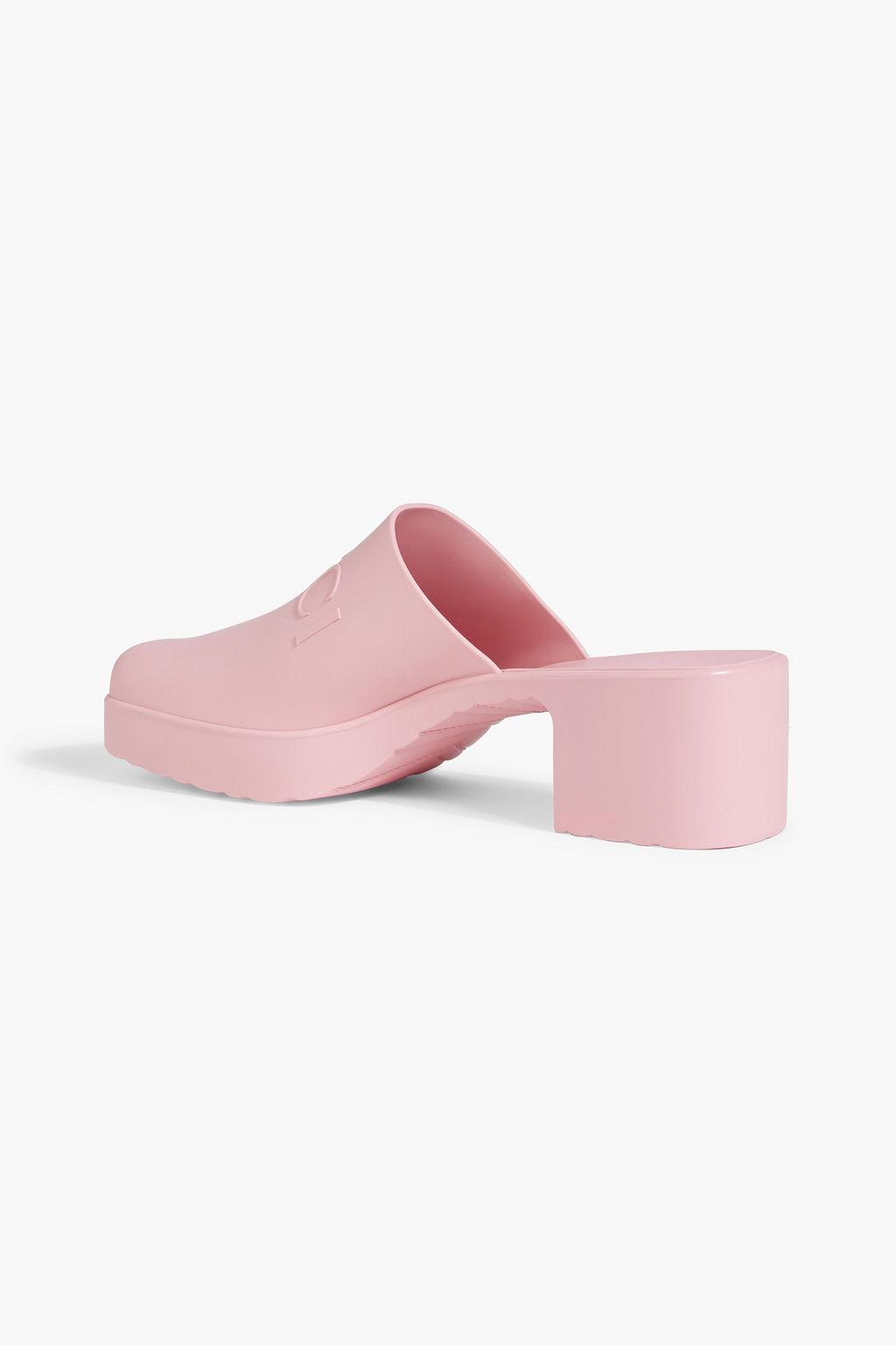 GUCCI Embossed rubber mules