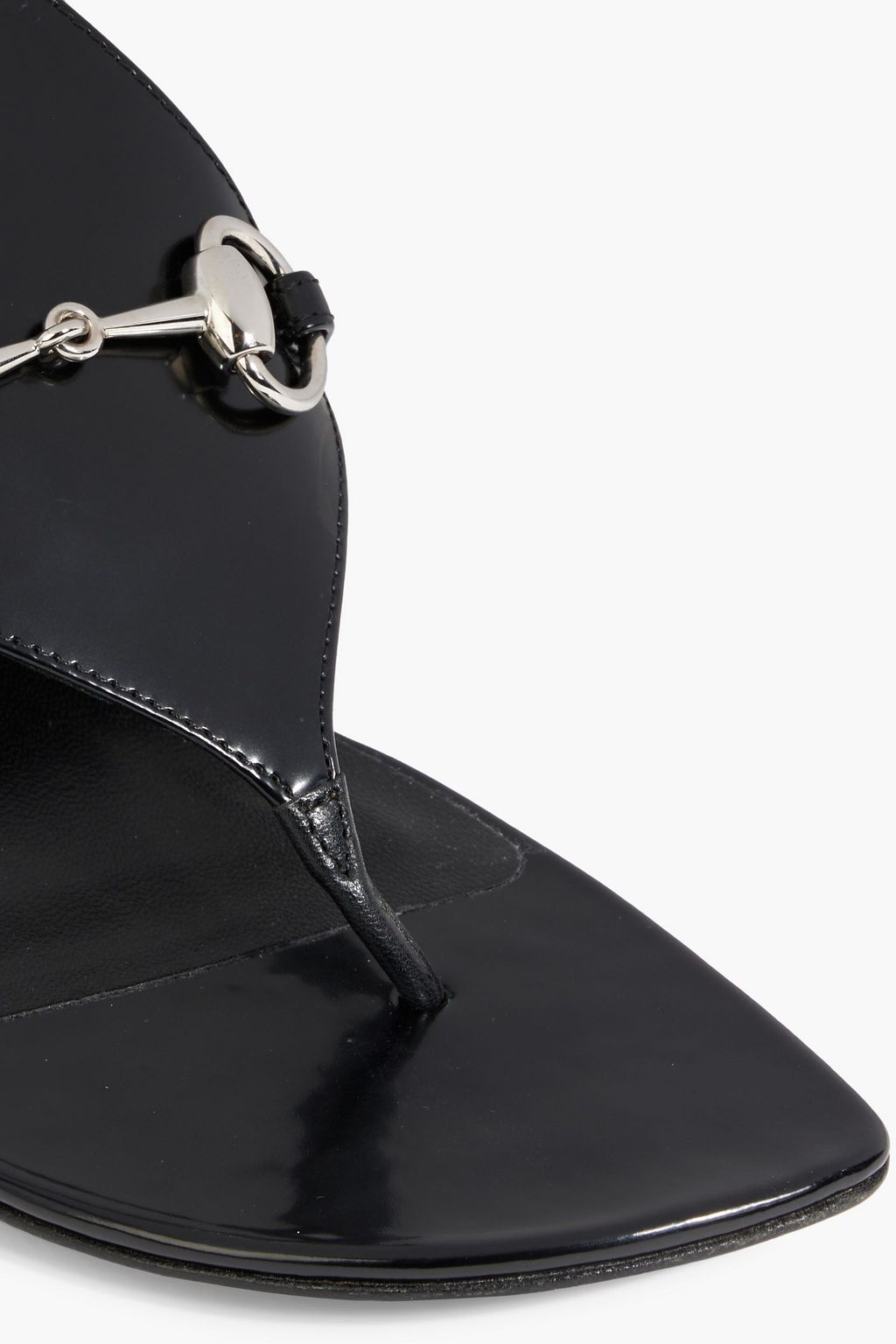 GUCCI Embellished leather mules