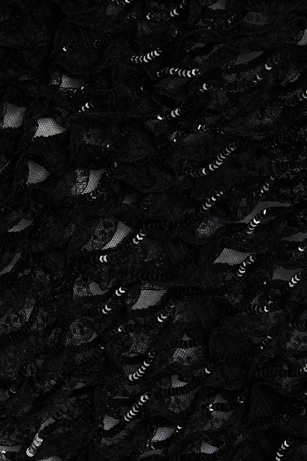 VALENTINO GARAVANI Embellished tulle turtleneck bodysuit