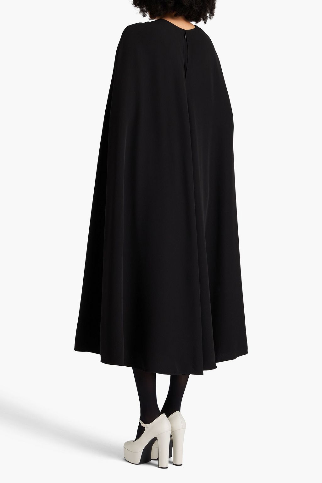 VALENTINO GARAVANI Cape-effect silk-crepe midi dress
